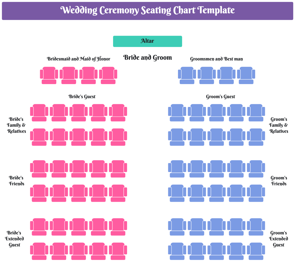 Free Wedding Ceremony Seating Chart Template