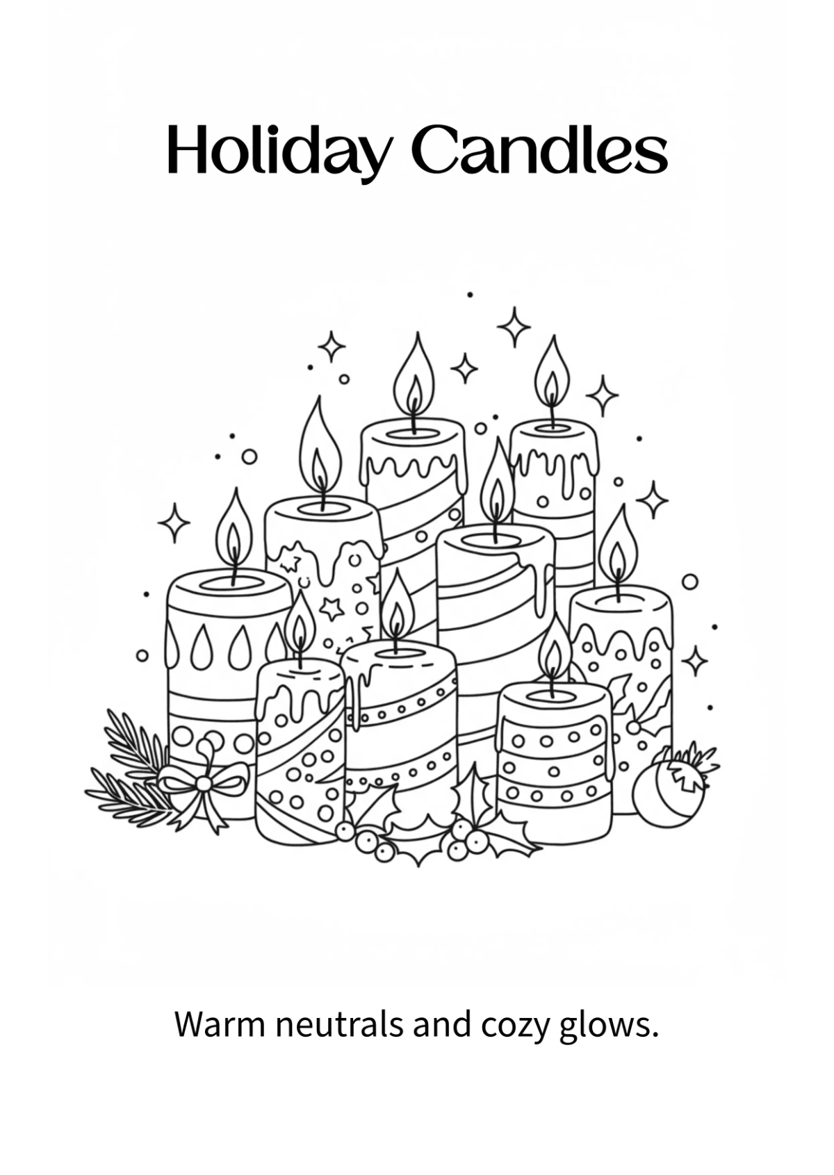 Free Aesthetic Holiday Coloring Book Template to Edit Online