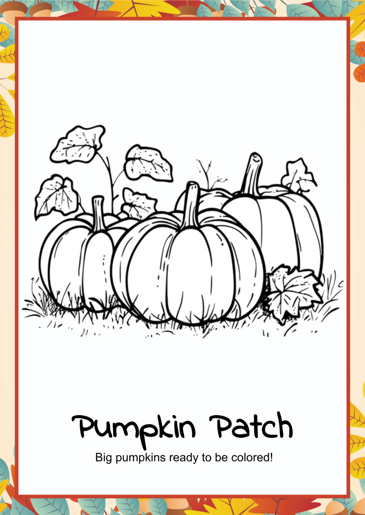 Free Autumn Coloring Book Template to Edit Online