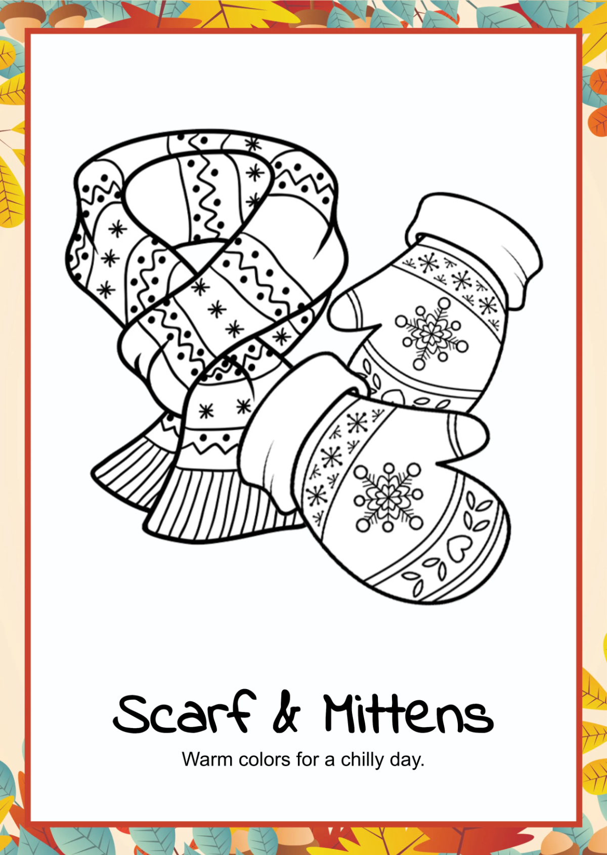 Free Autumn Coloring Book Template to Edit Online