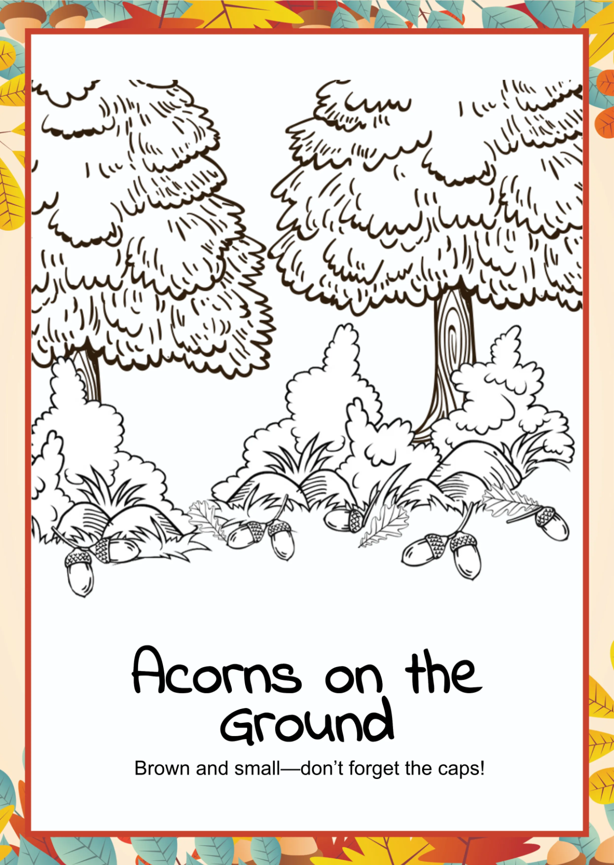 Free Autumn Coloring Book Template to Edit Online