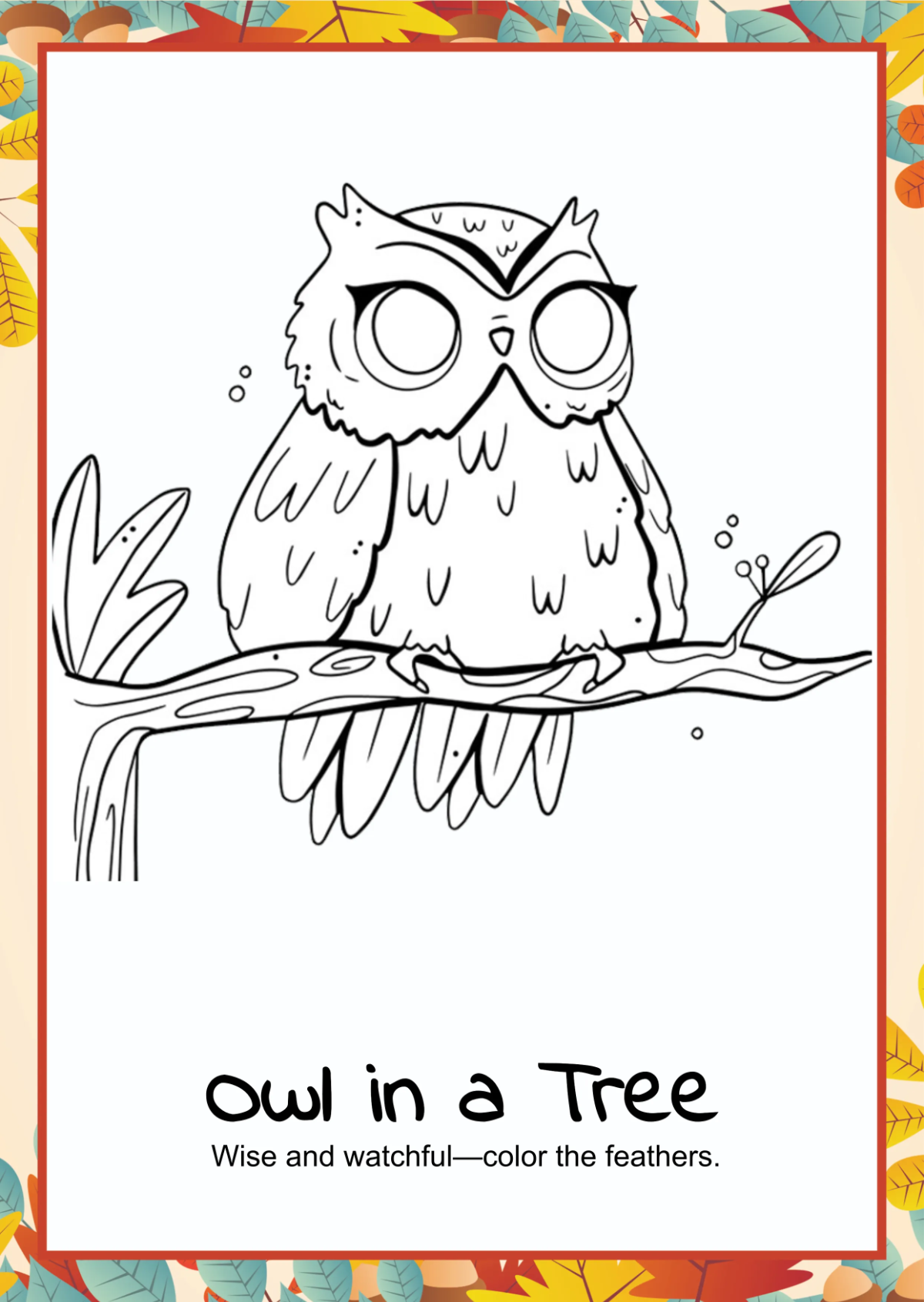 Free Autumn Coloring Book Template to Edit Online