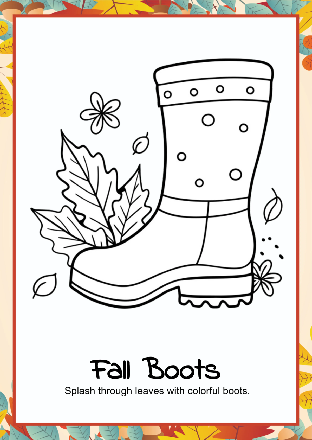 Free Autumn Coloring Book Template to Edit Online