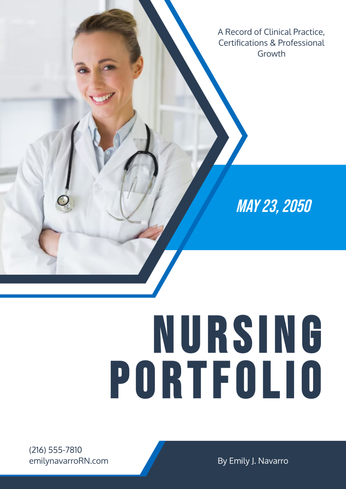 Free Nursing Portfolio Cover Page Template