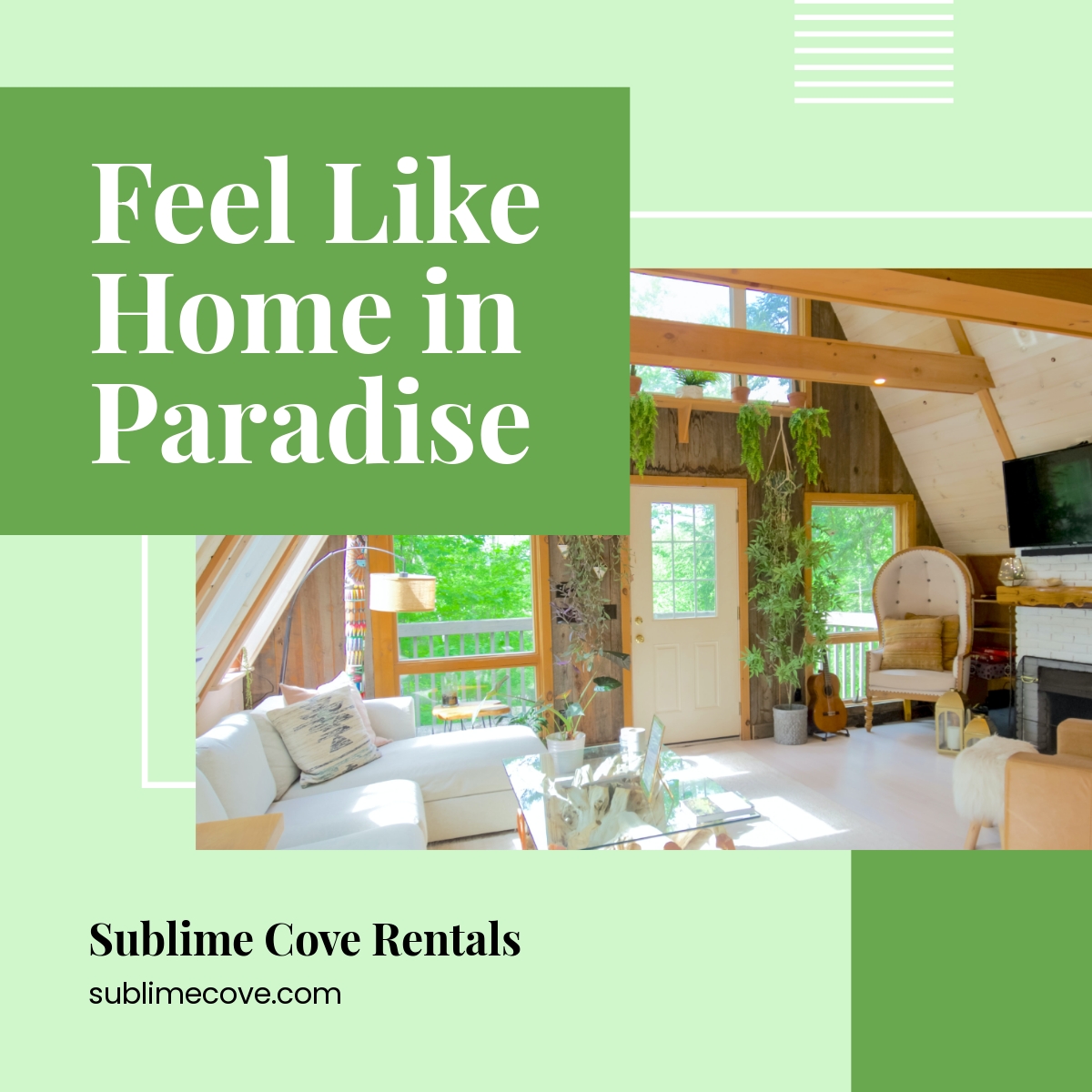 FREE Vacation Rental Linkedin Post Template PSD