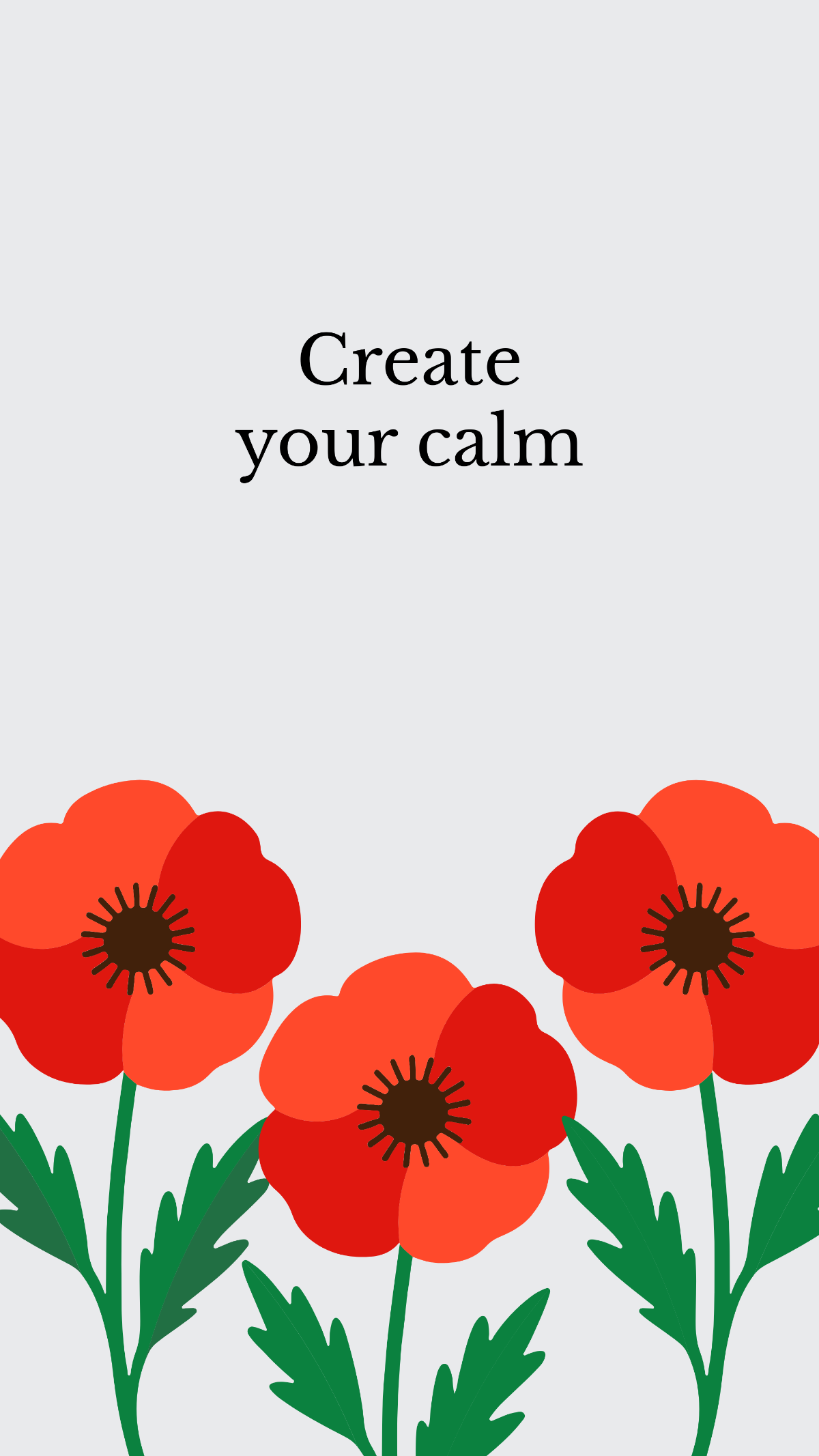 Free Poppy Floral Wallpaper Template