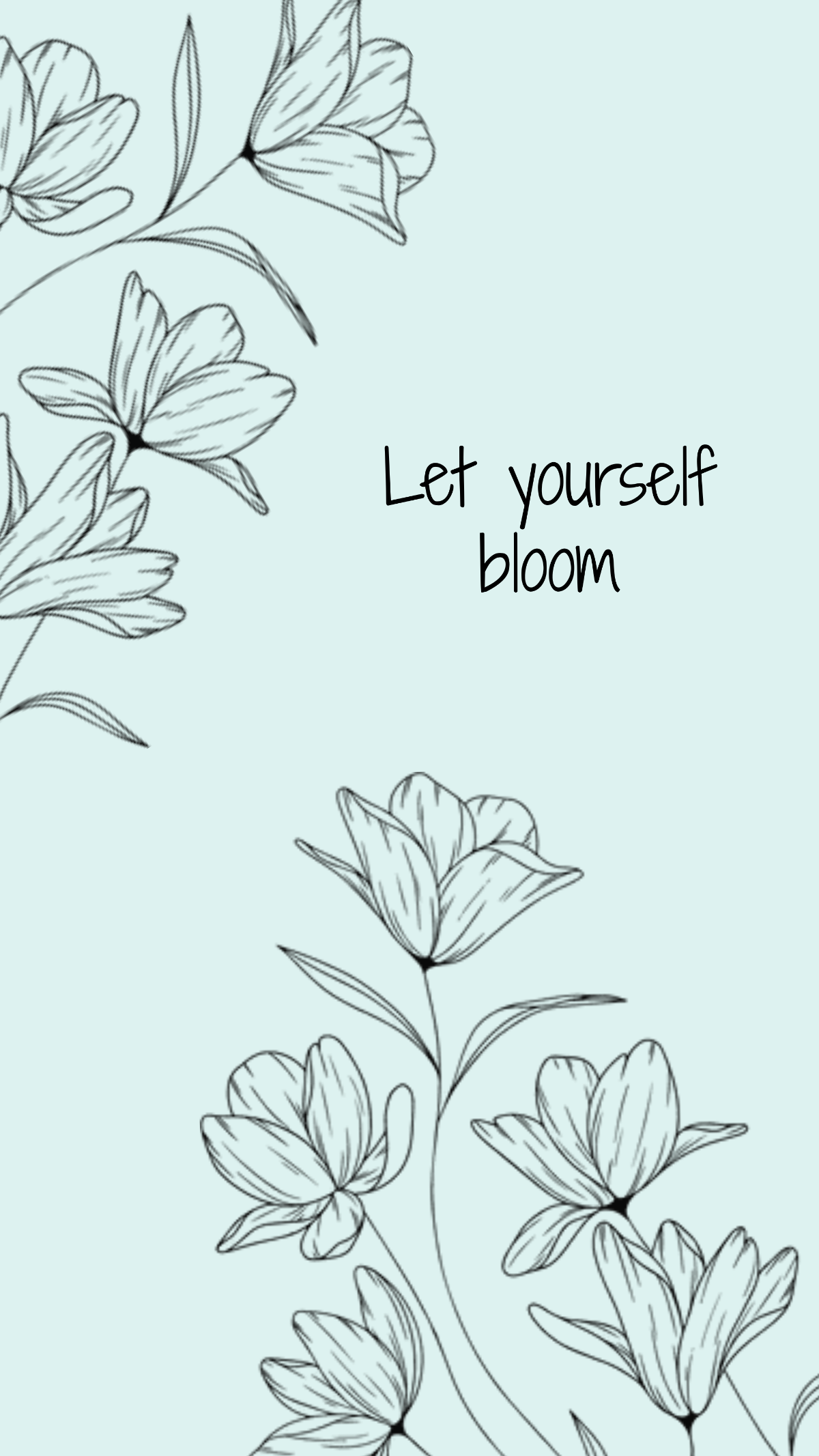 Free Hand-Painted Floral Wallpaper Template