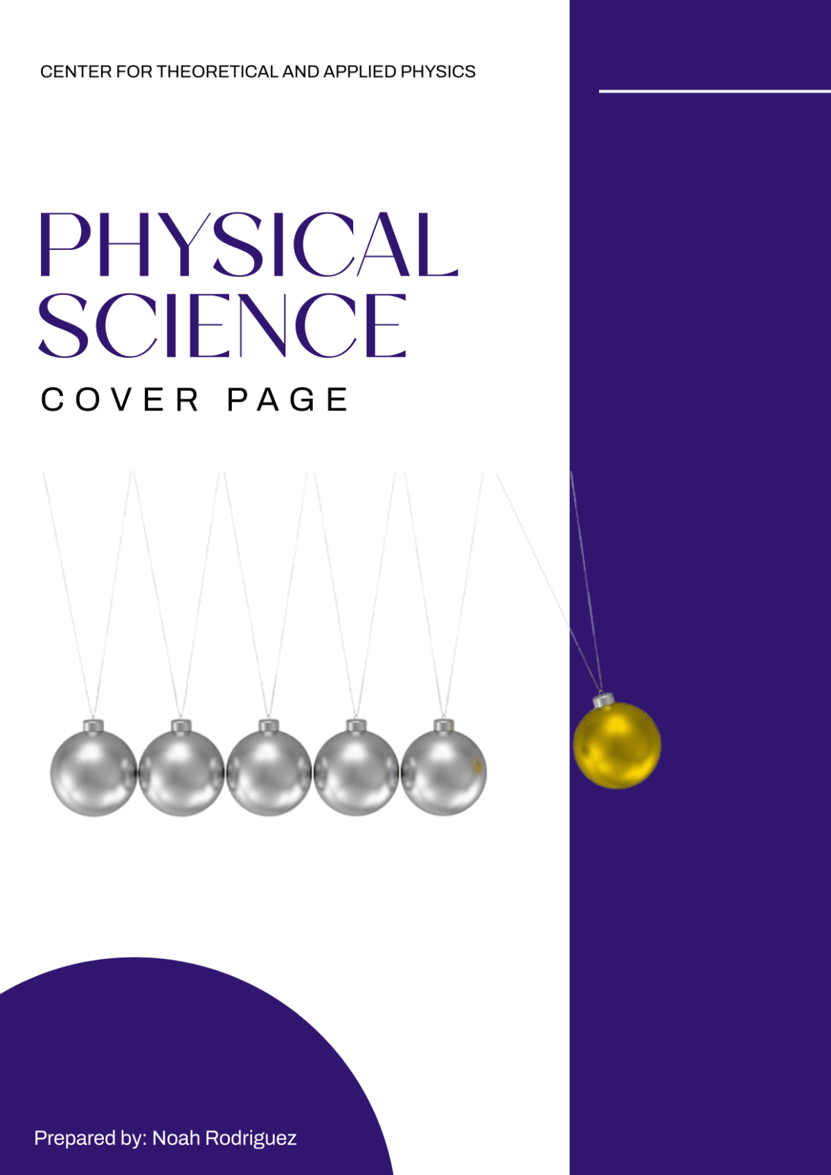 Free Physical Science Cover Page Template to Edit Online