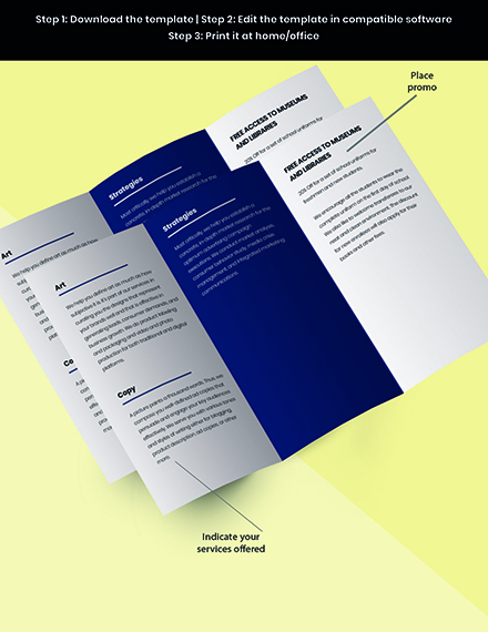 Trifold Free Simple Advertising Agency Brochure Template Snippet