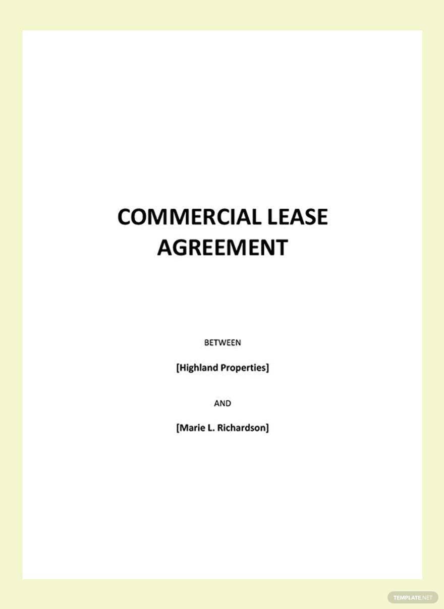 Commercial Lease Agreement 