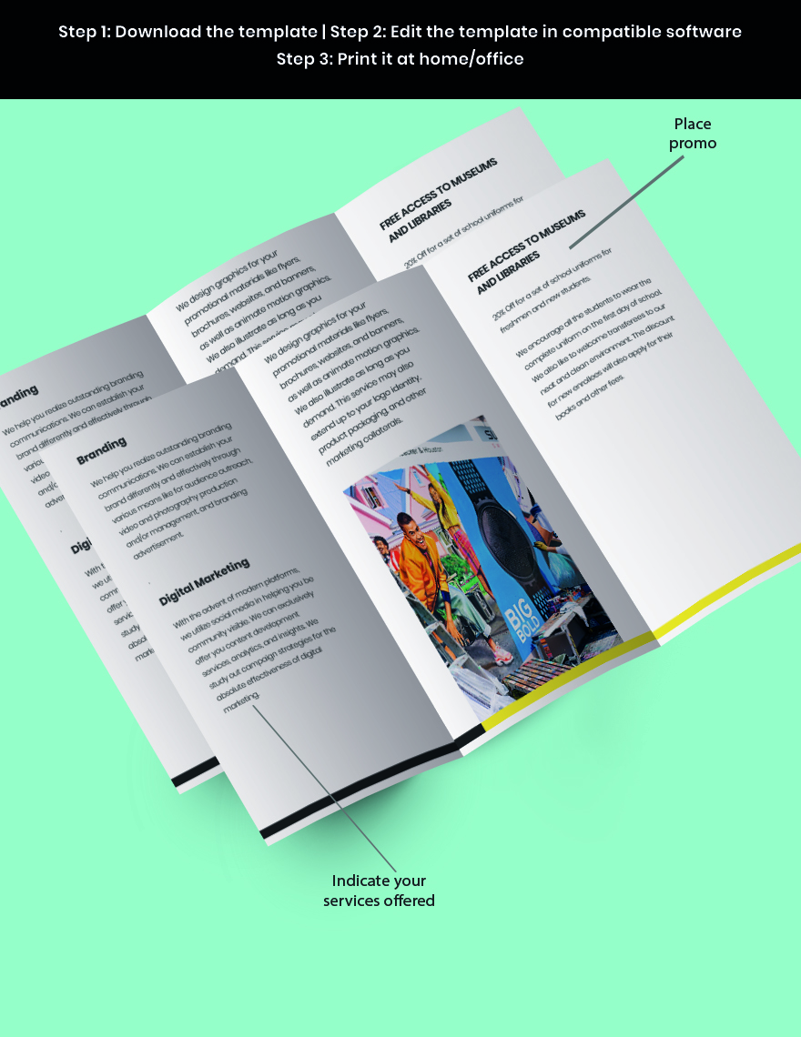 Trifold Advertising Company Brochure Template Format