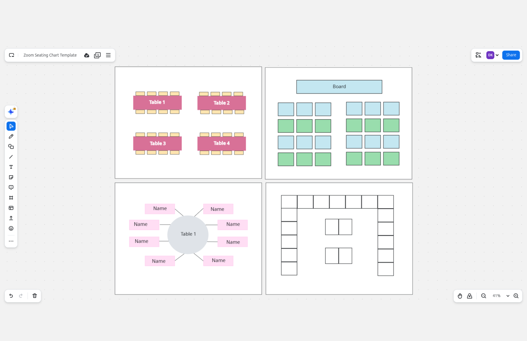 Free Seating Chart Template