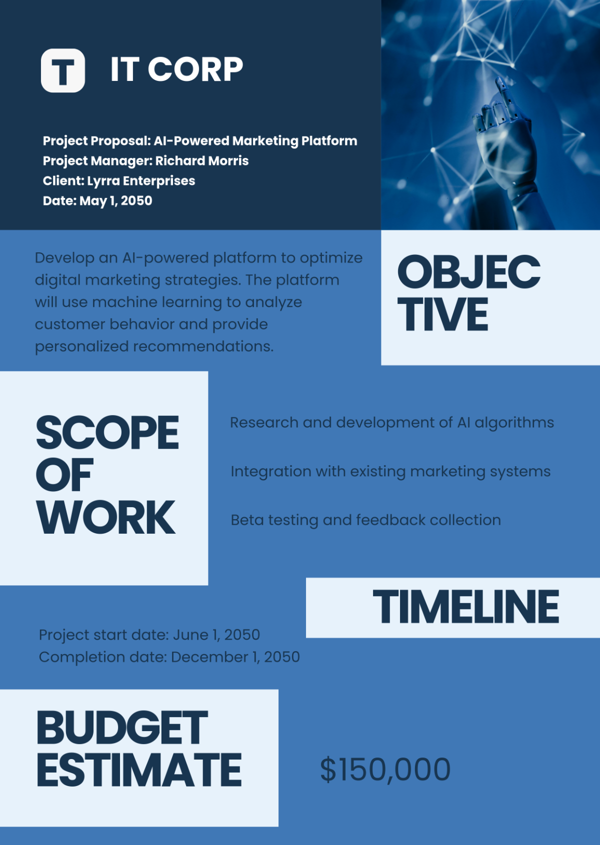 Free One Page Project Proposal Template