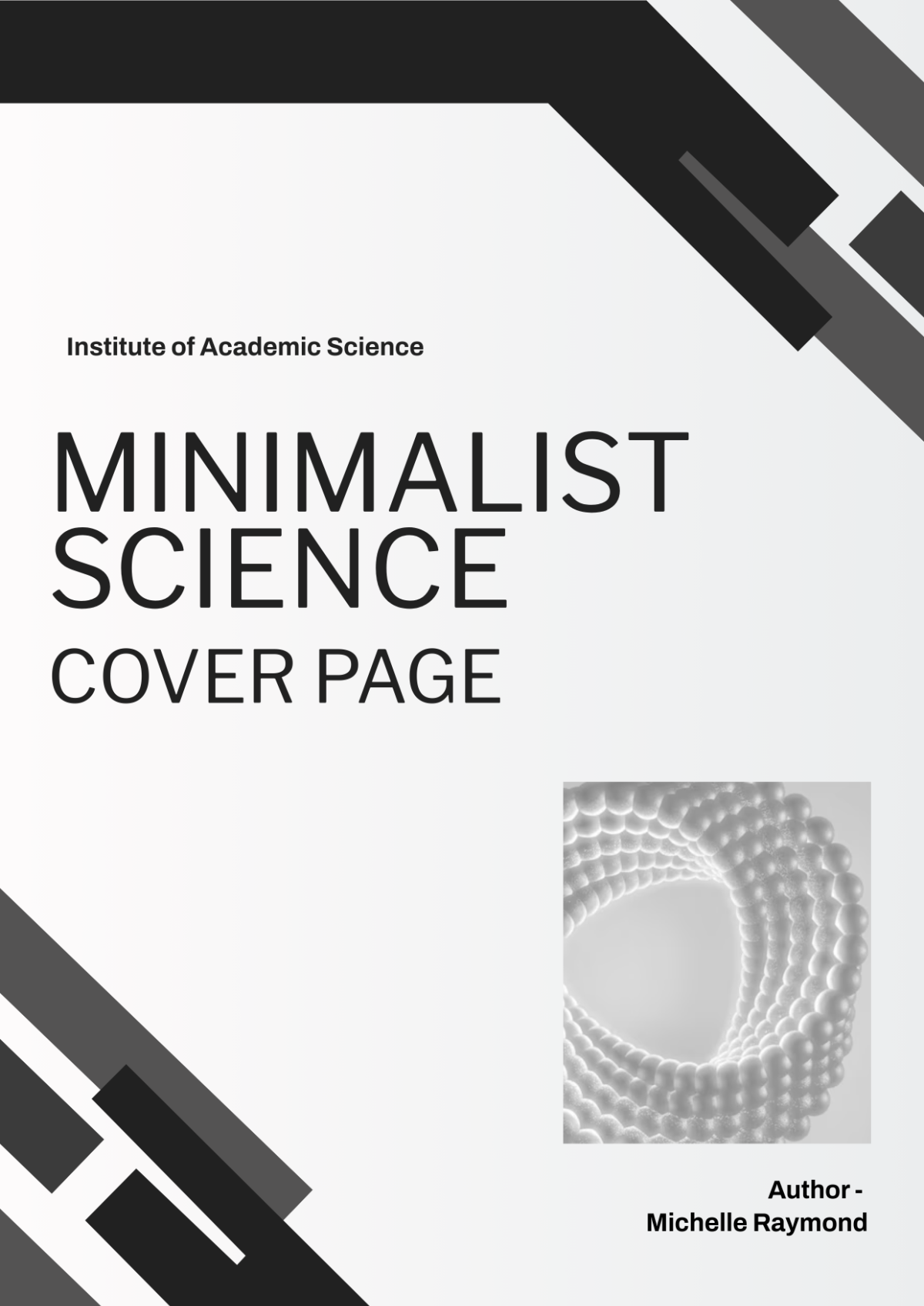 Free Minimalist Science Cover Page Template to Edit Online