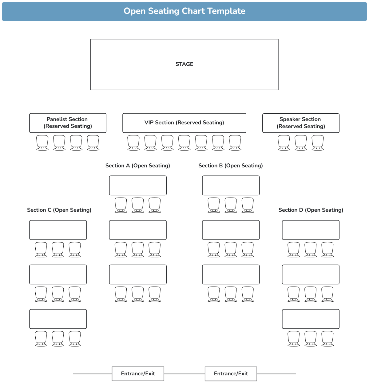 Free Open Seating Chart Template