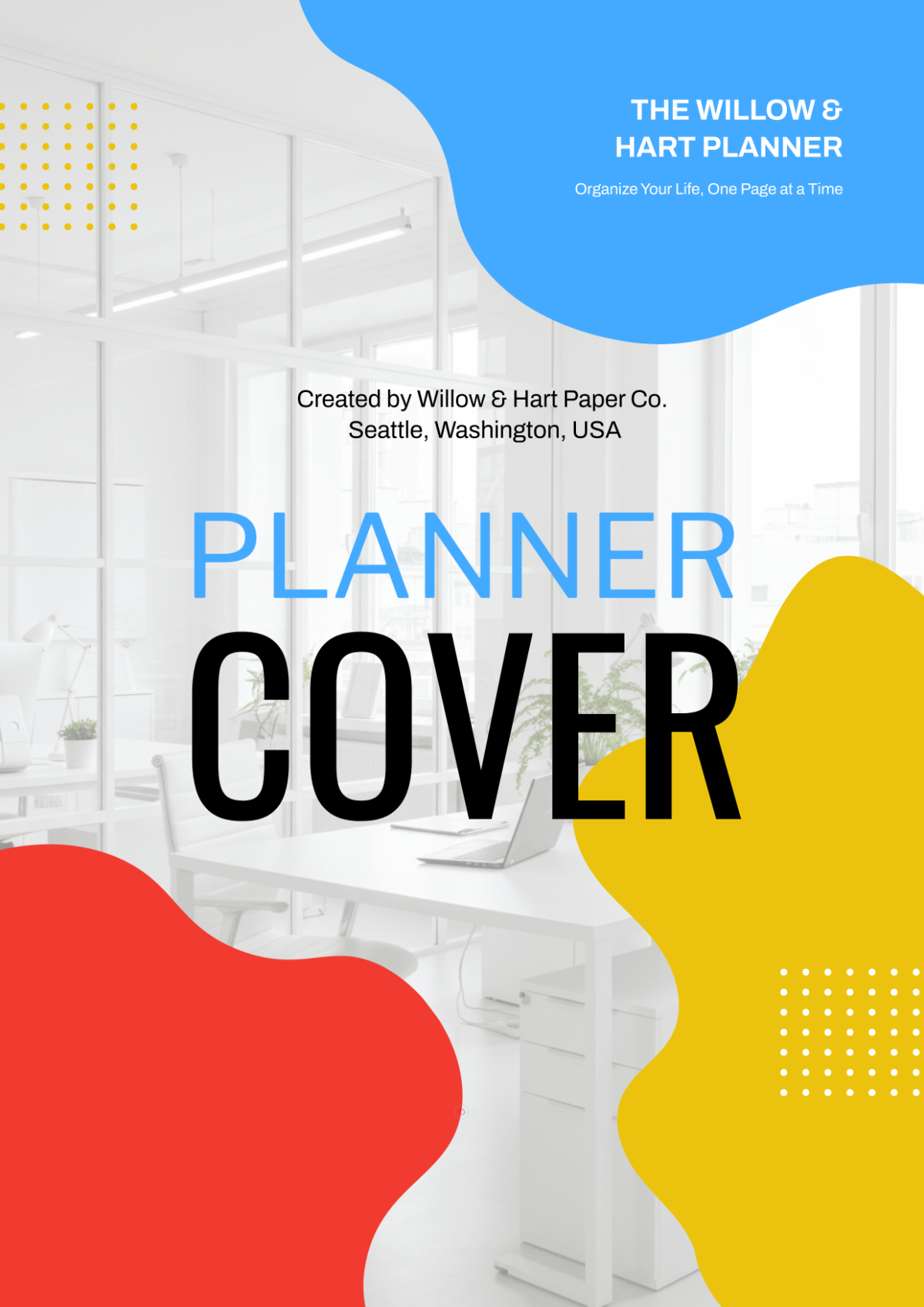 Free Colorful Planner Front Cover Page Template to Edit Online
