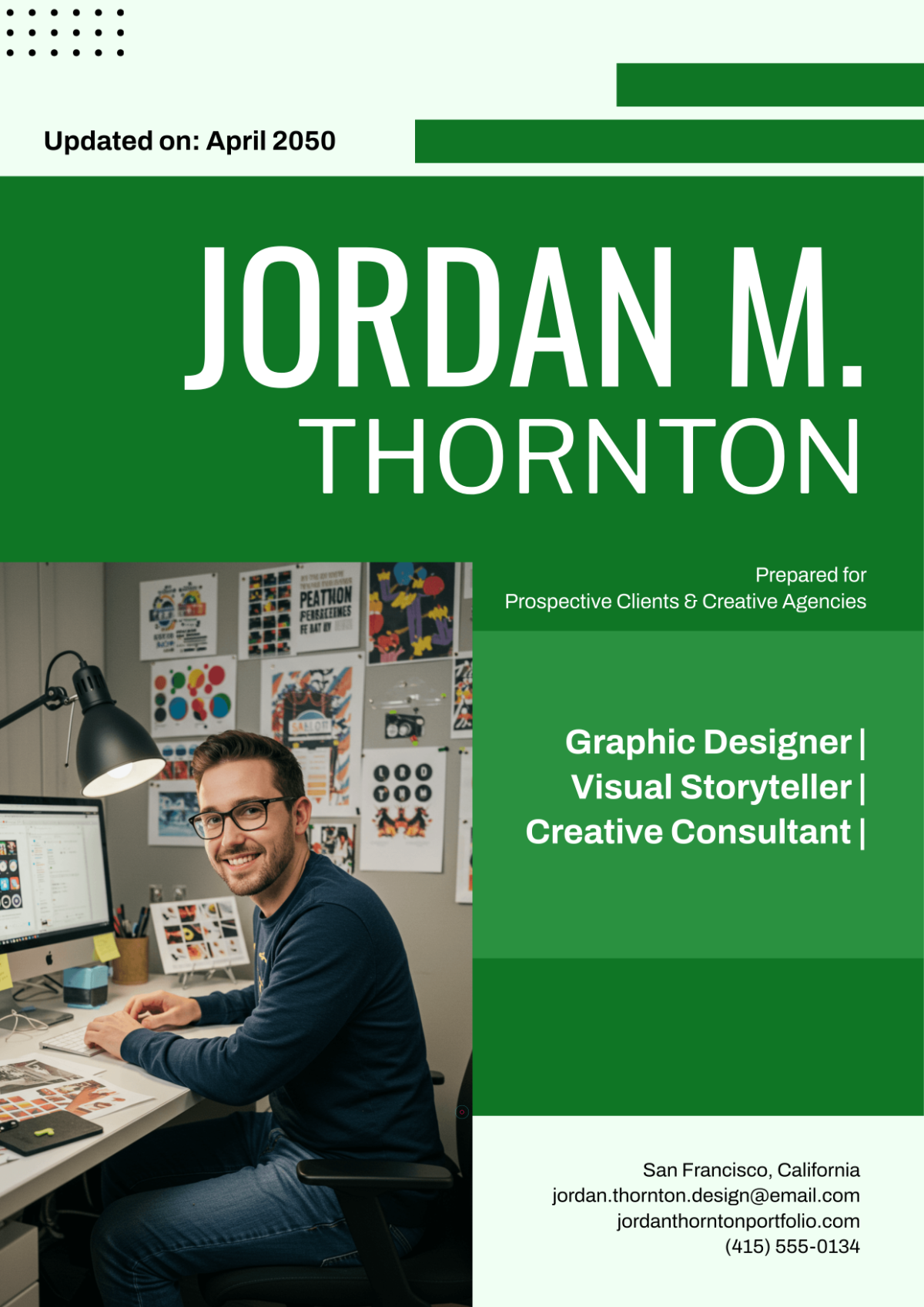 Free Portfolio Front Cover Page Template to Edit Online