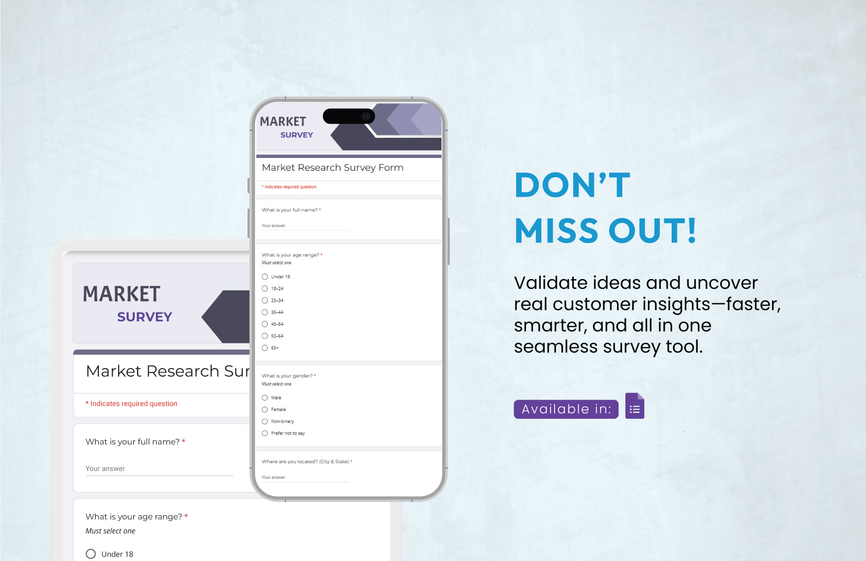 Market Research Survey Form
