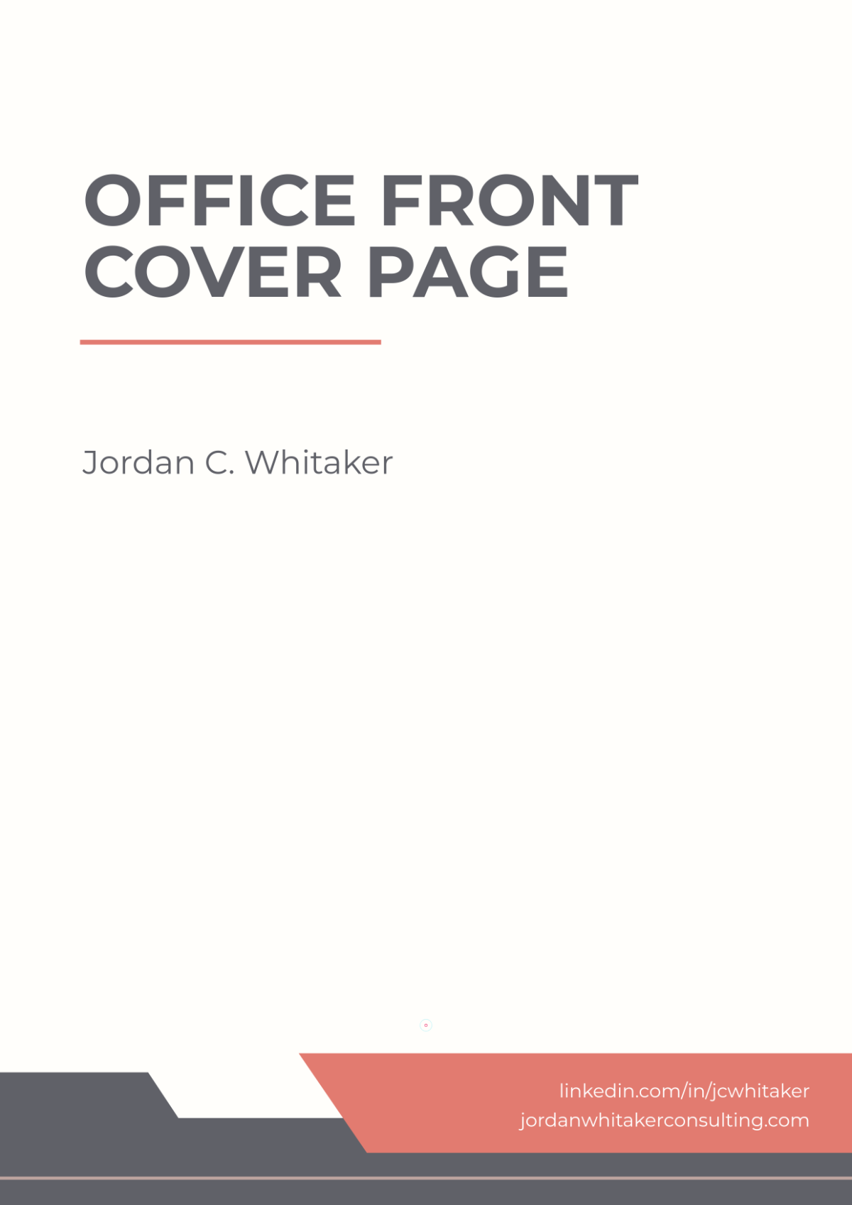 Free Professional Profile Front Cover Page Template to Edit Online