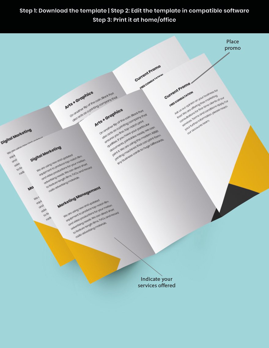 Tri-fold Marketing Agency Brochure Template
