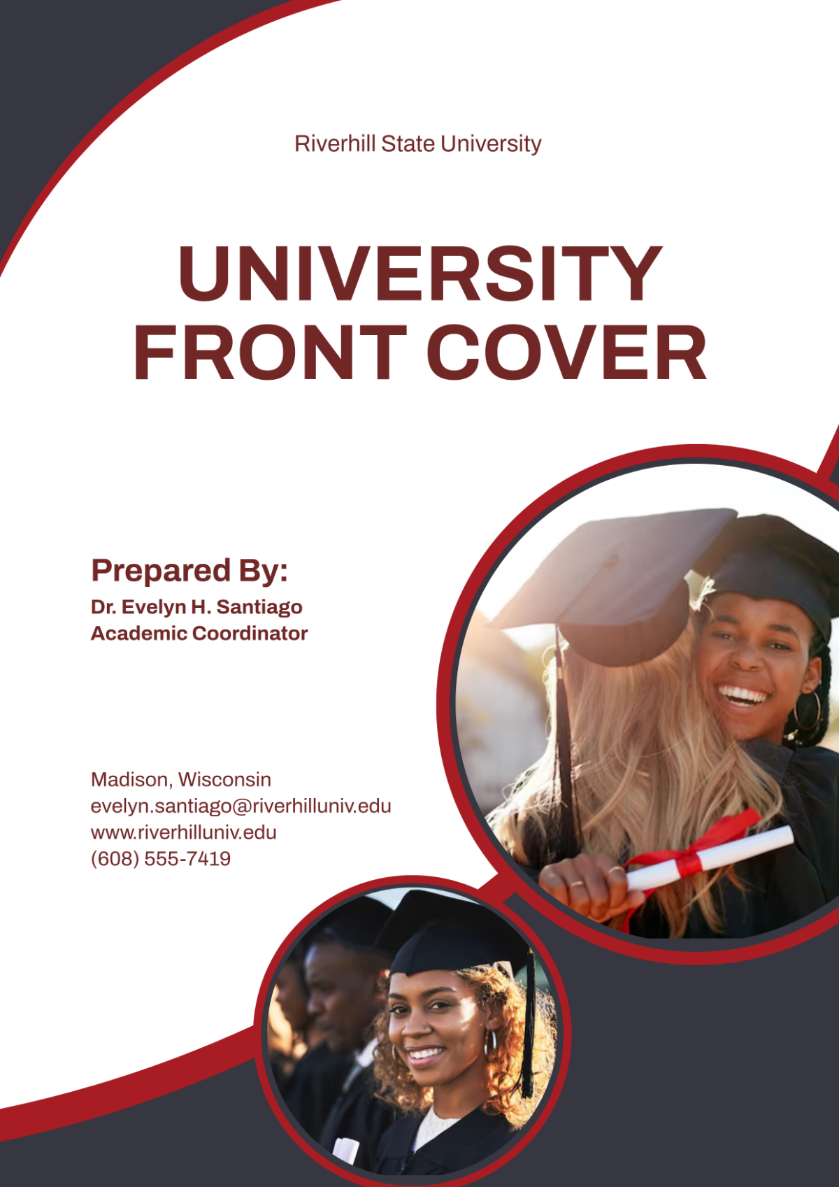 Free University Front Cover Page Template to Edit Online