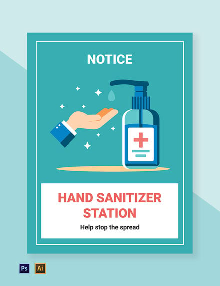 hand sanitizer sign pdf