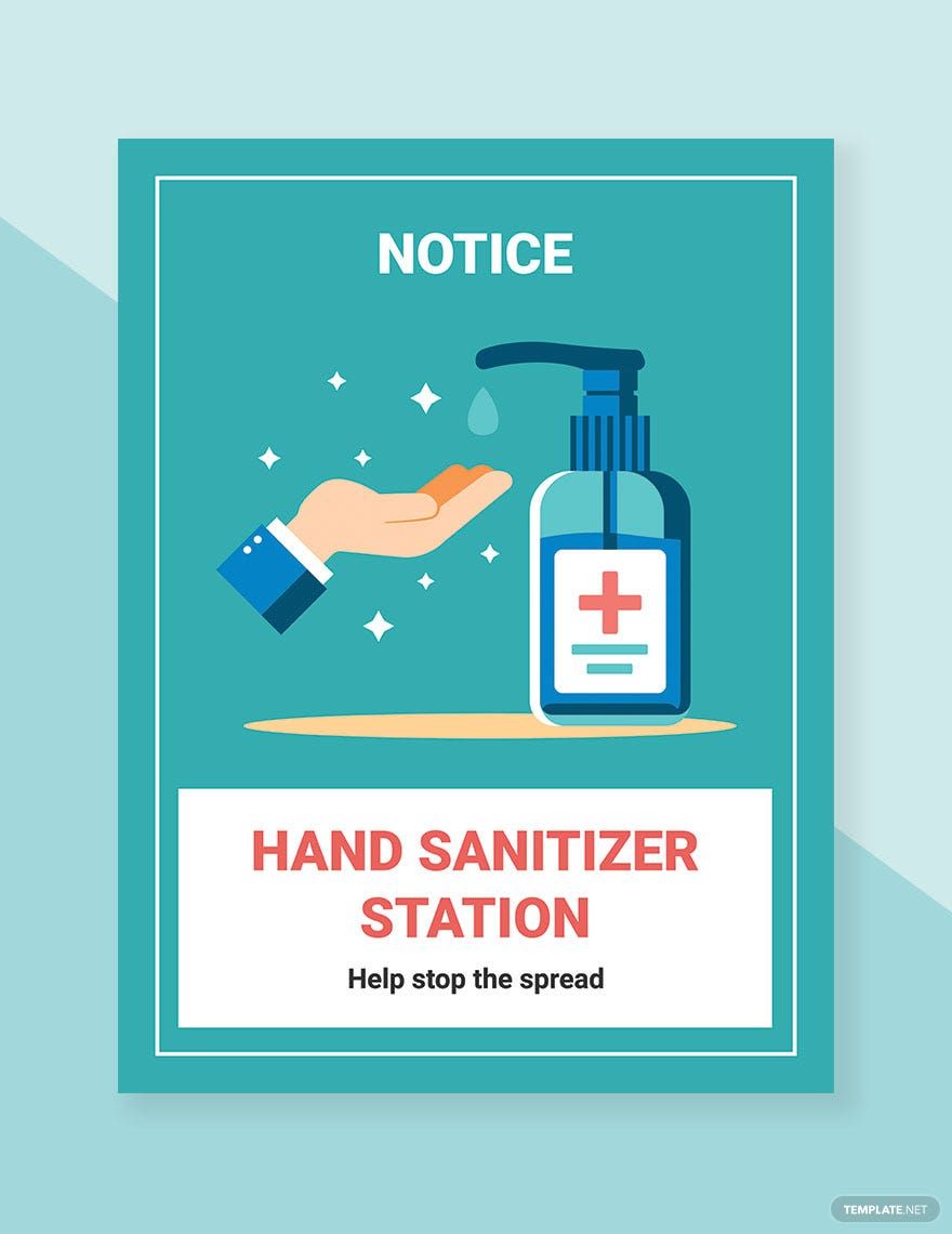 Hand Sanitizer Station Sign Template
