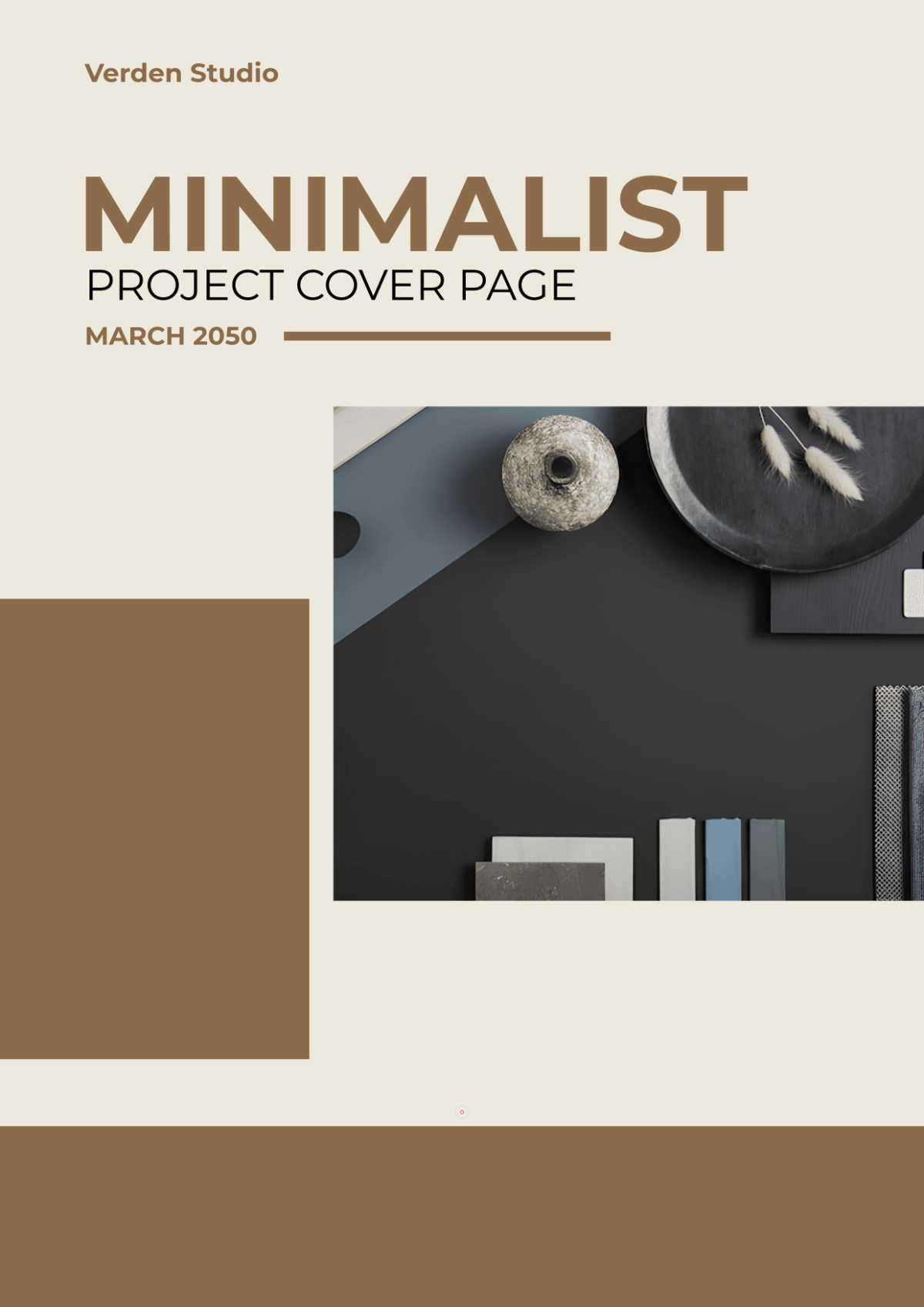 Free Minimalist Project Cover Page Template
