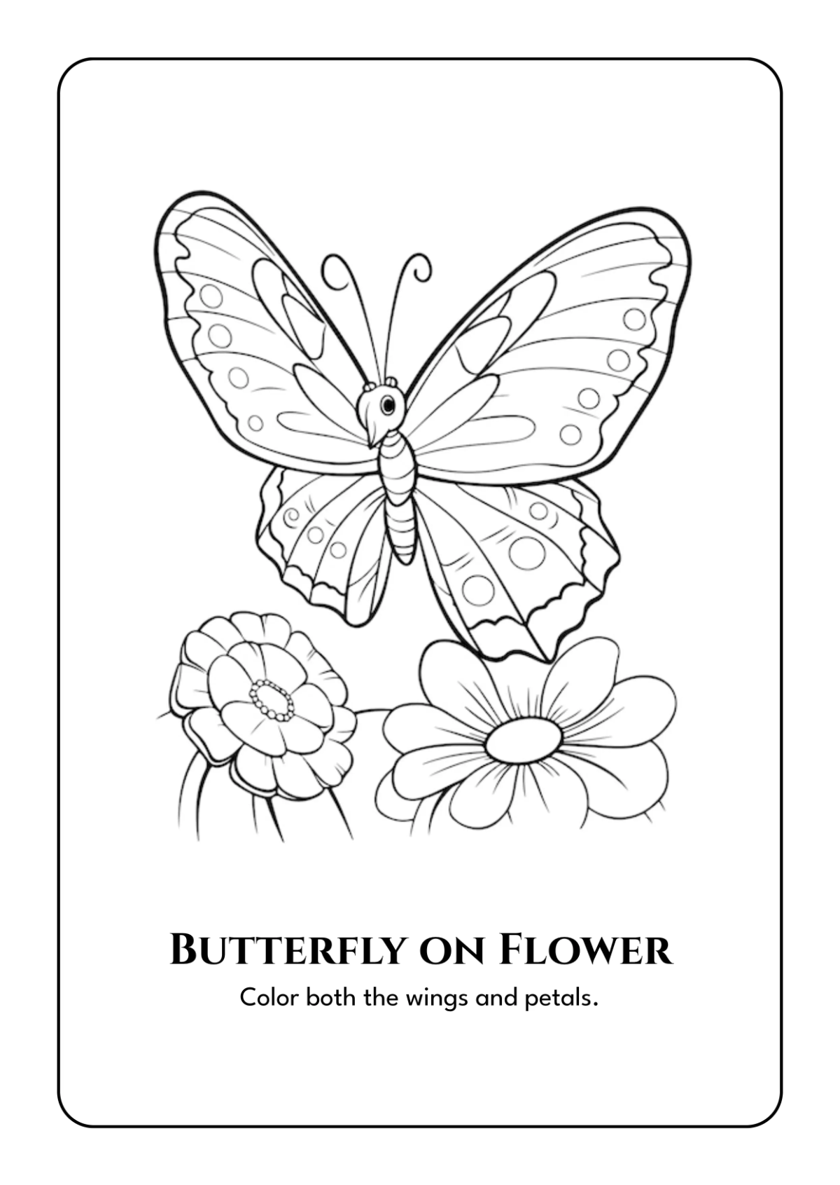 Free Butterfly Coloring Book Template to Edit Online