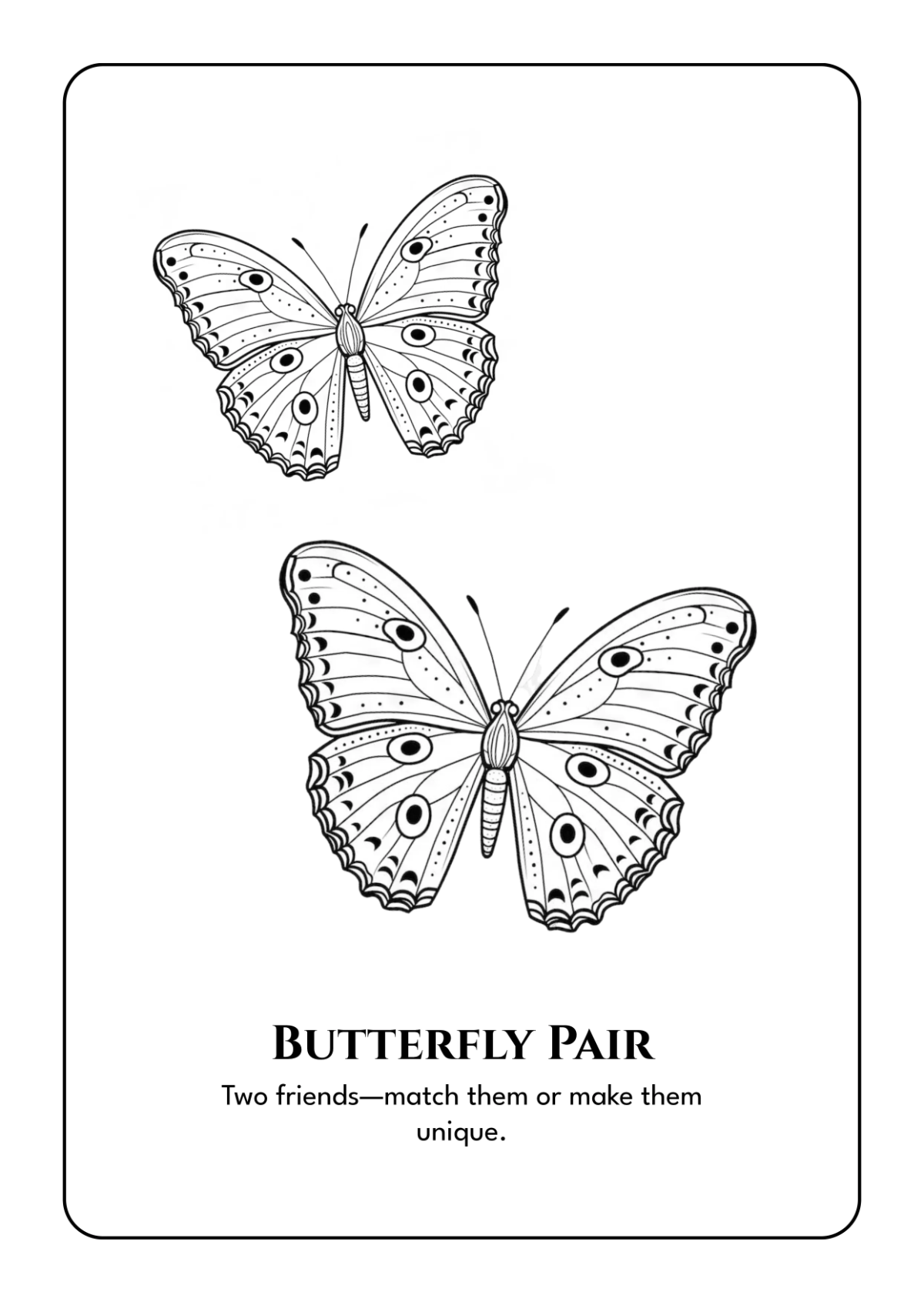 Free Butterfly Coloring Book Template to Edit Online