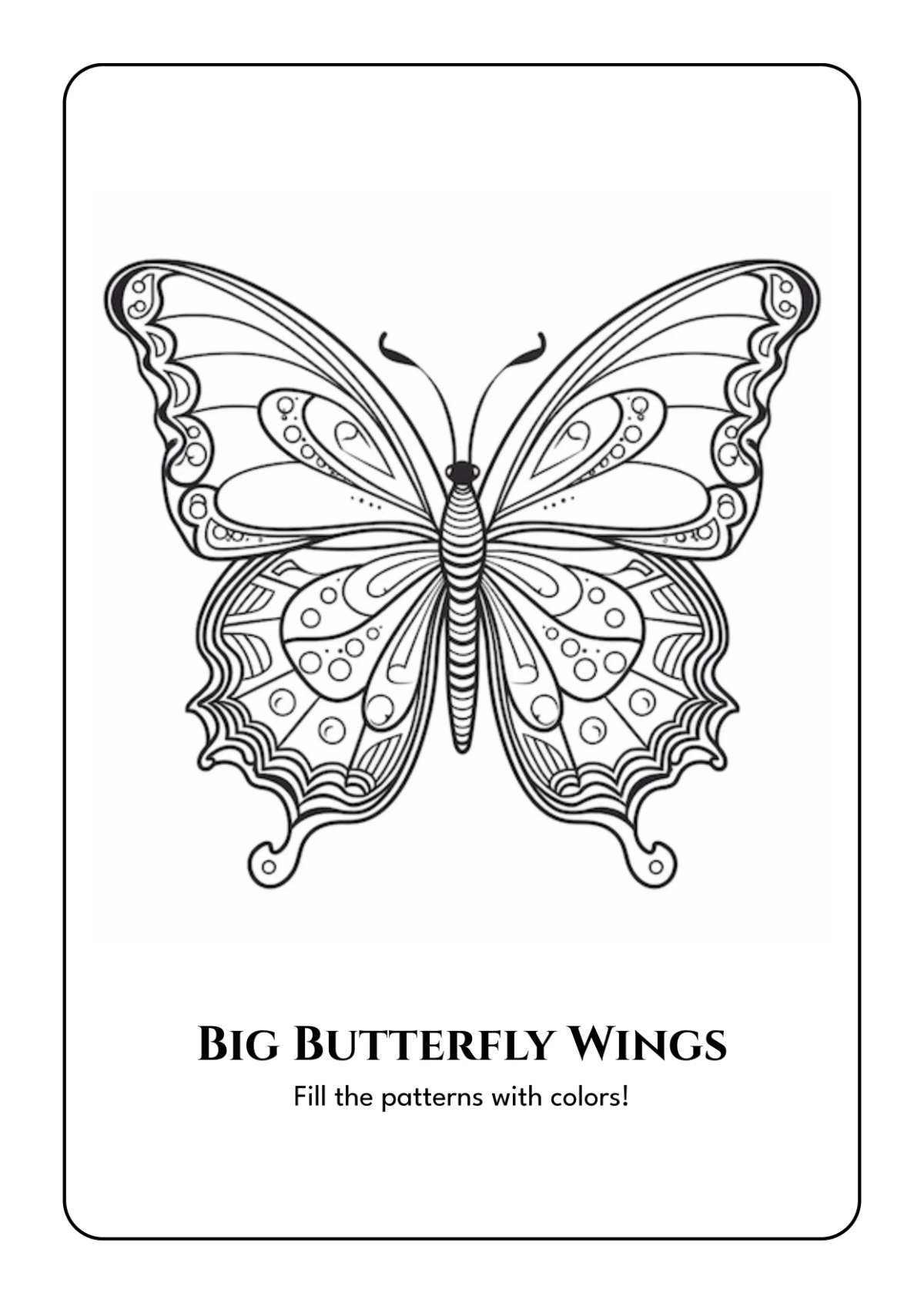 Free Butterfly Coloring Book Template to Edit Online