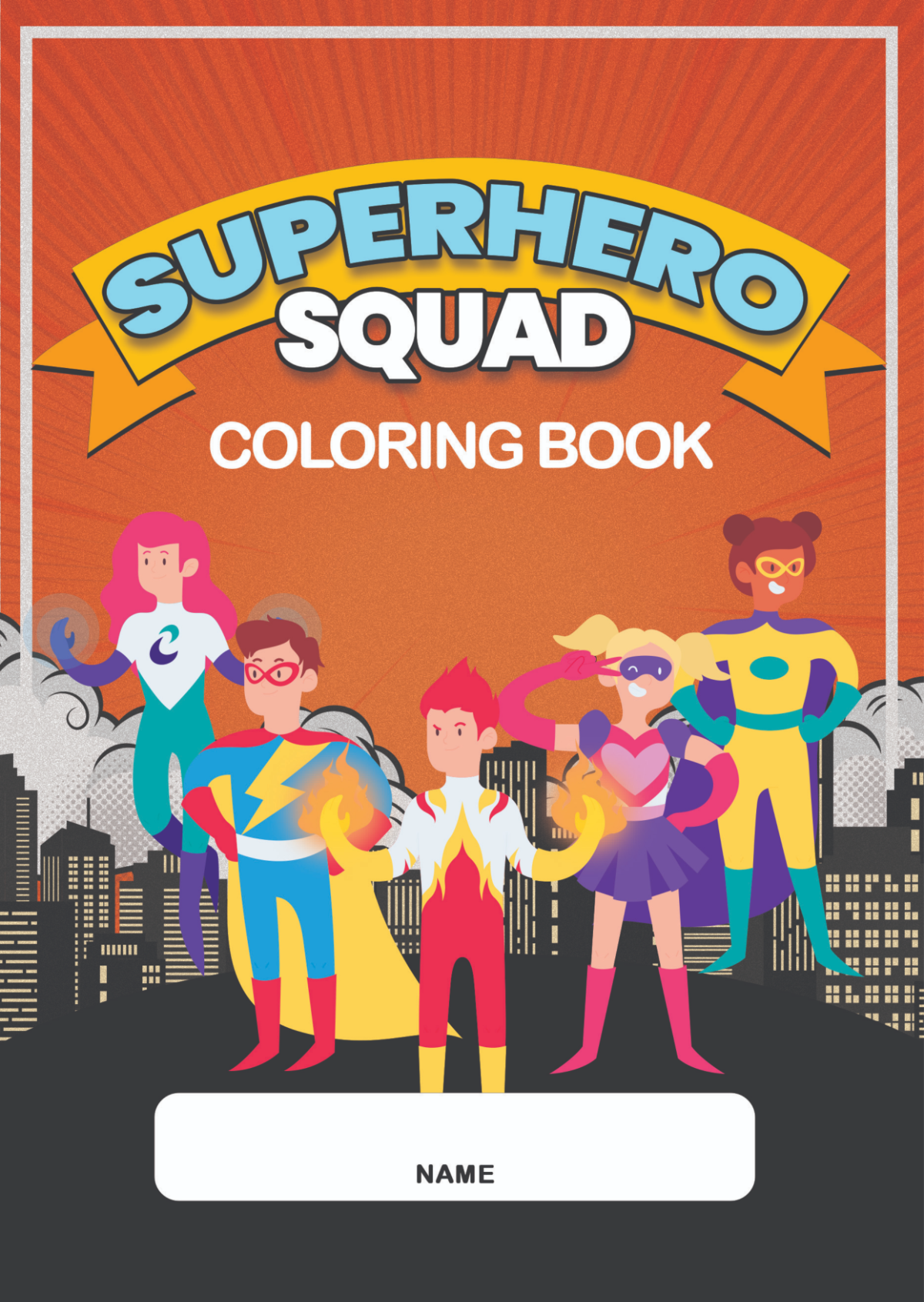 Cartoon Coloring Book Template to Download 