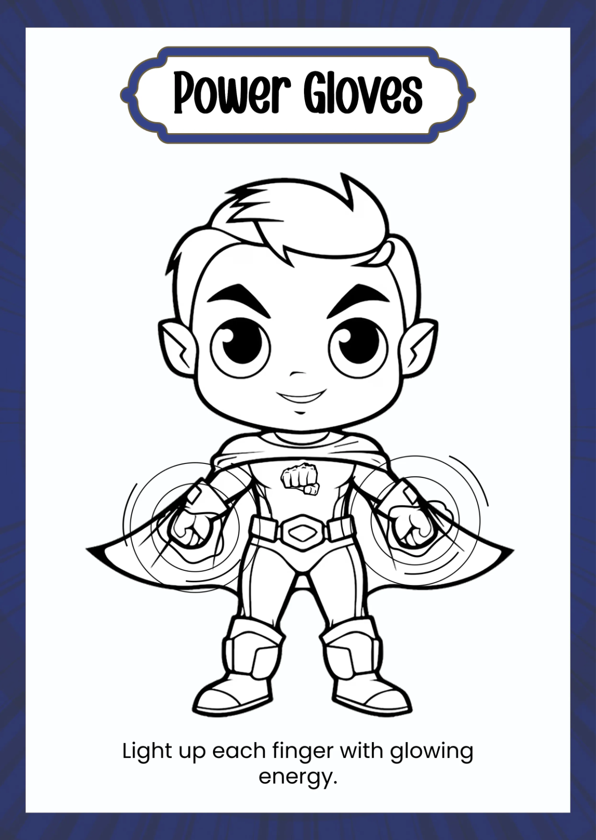 Free Superhero Coloring Book Template to Edit Online