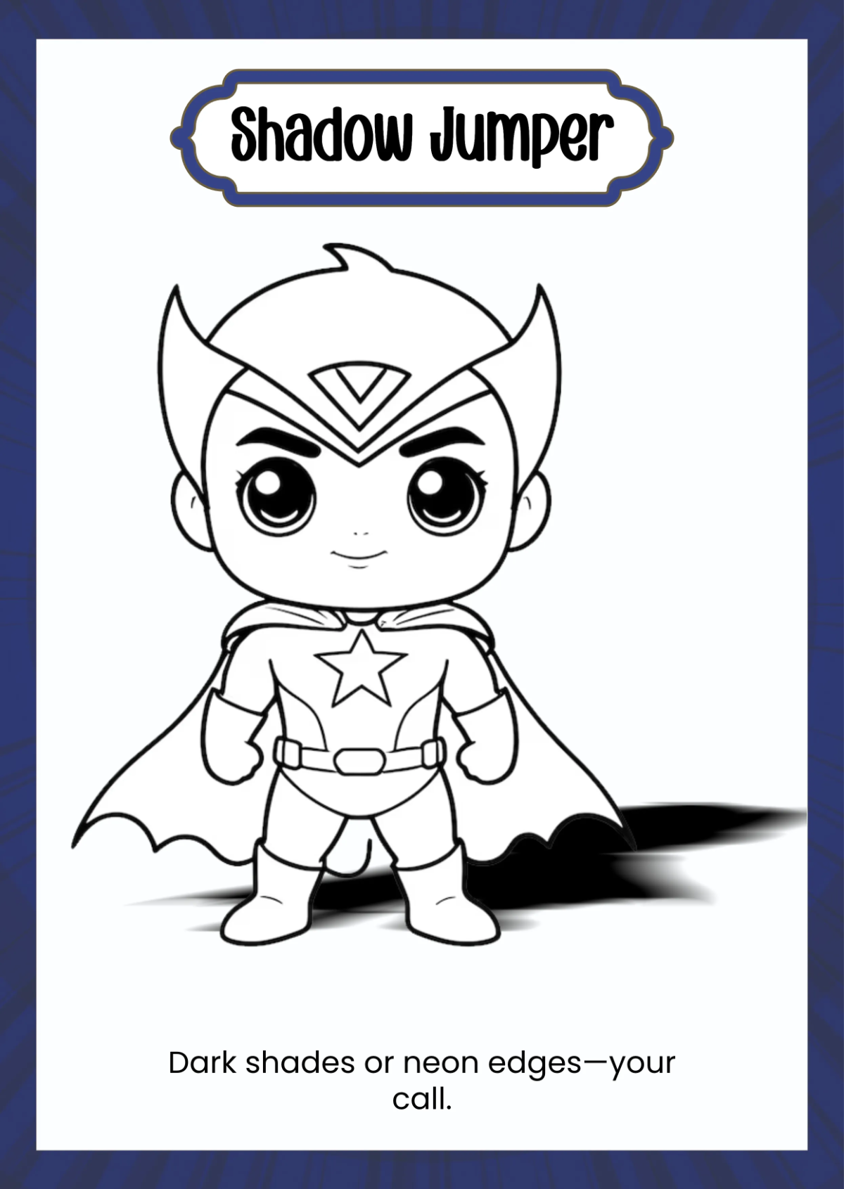 Free Superhero Coloring Book Template to Edit Online