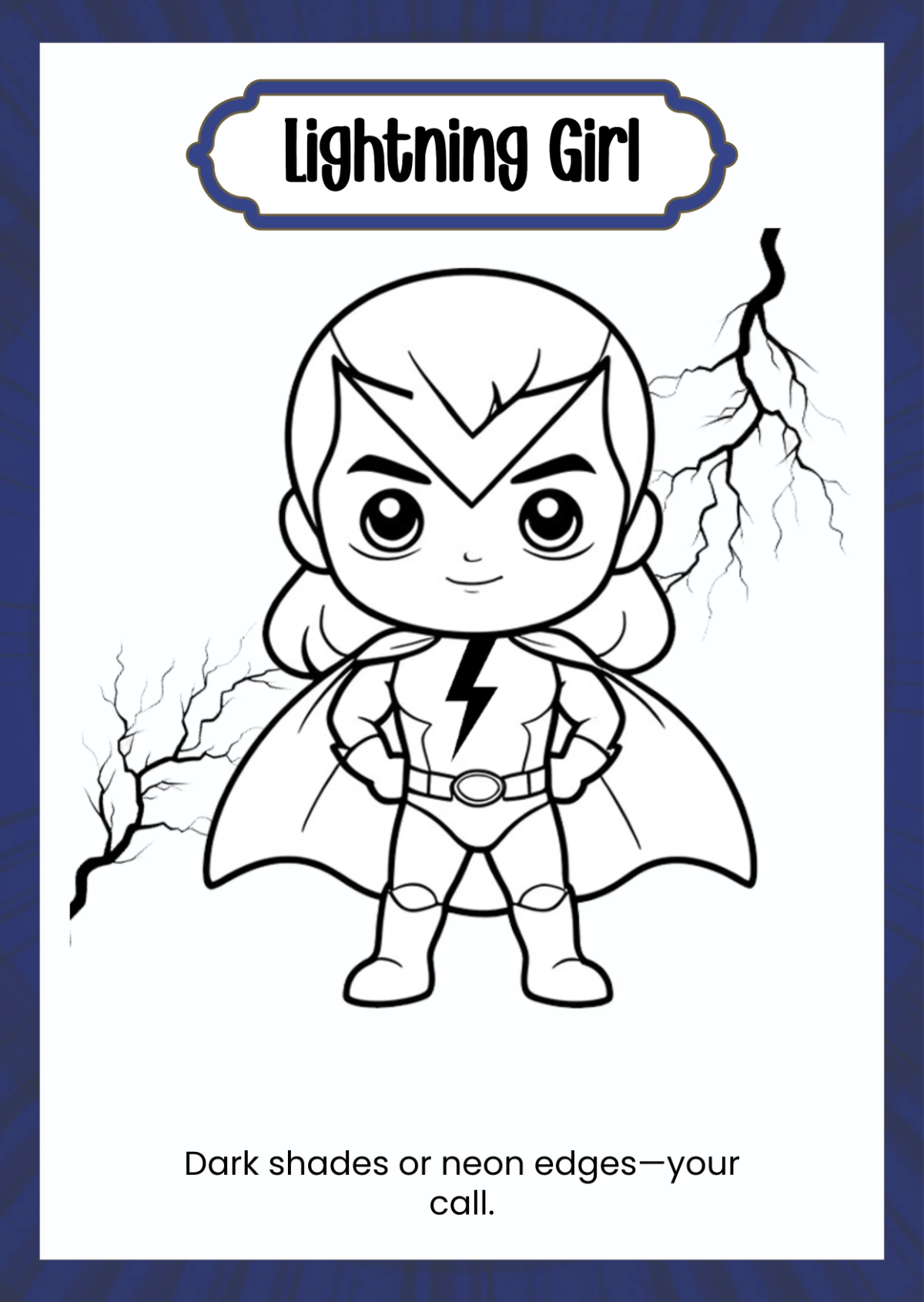 Free Superhero Coloring Book Template to Edit Online