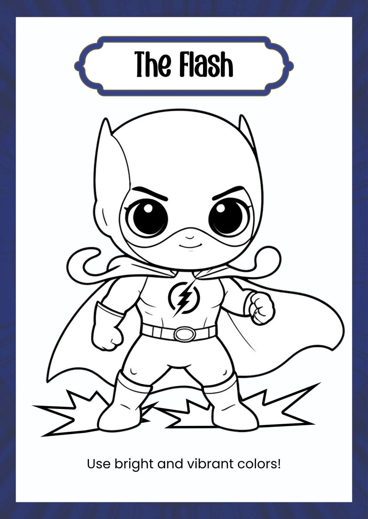 Free Superhero Coloring Book Template to Edit Online