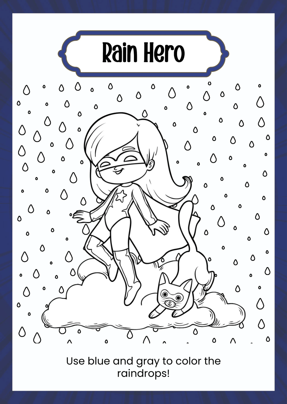 Free Superhero Coloring Book Template to Edit Online