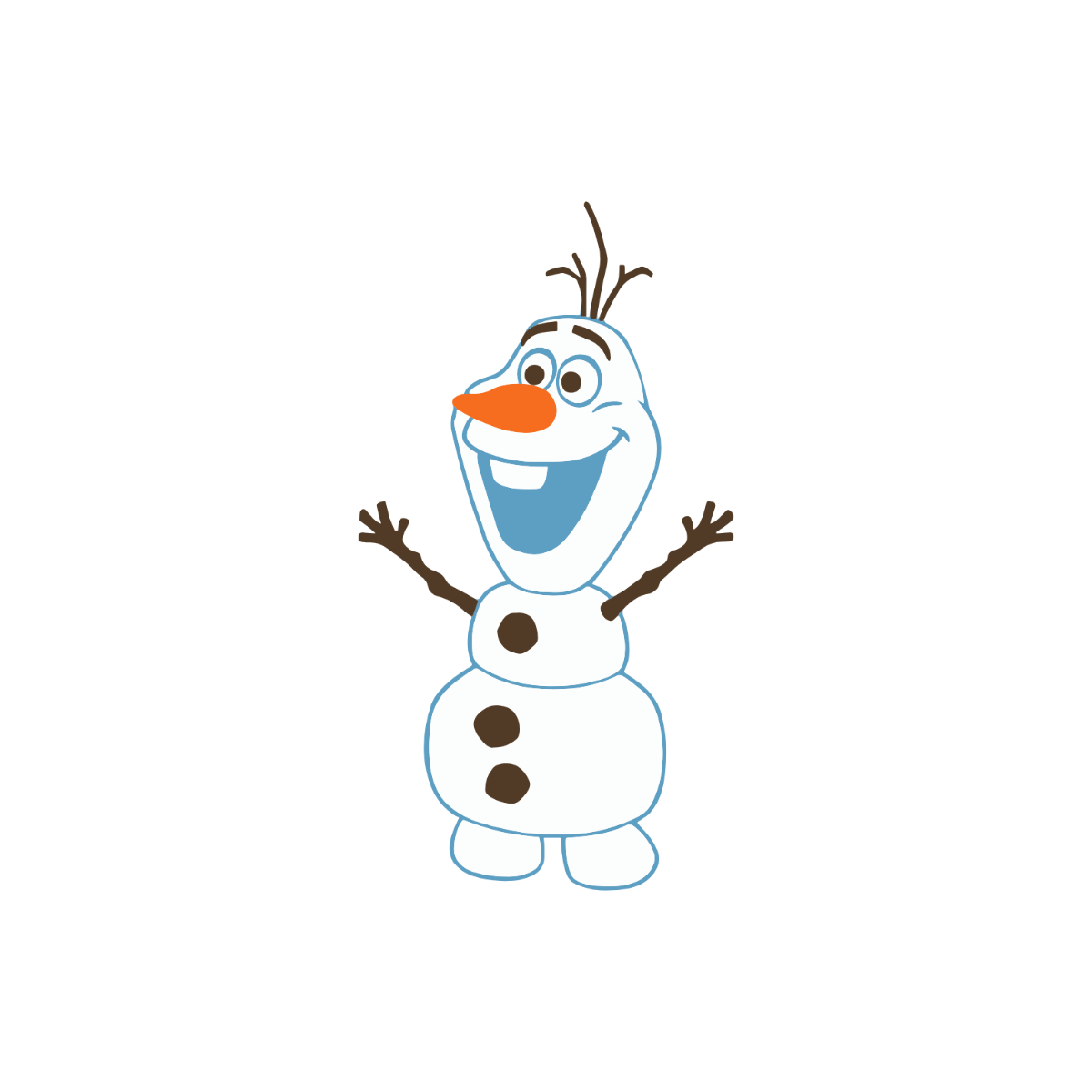 Free Olaf Character Clipart to Edit Online