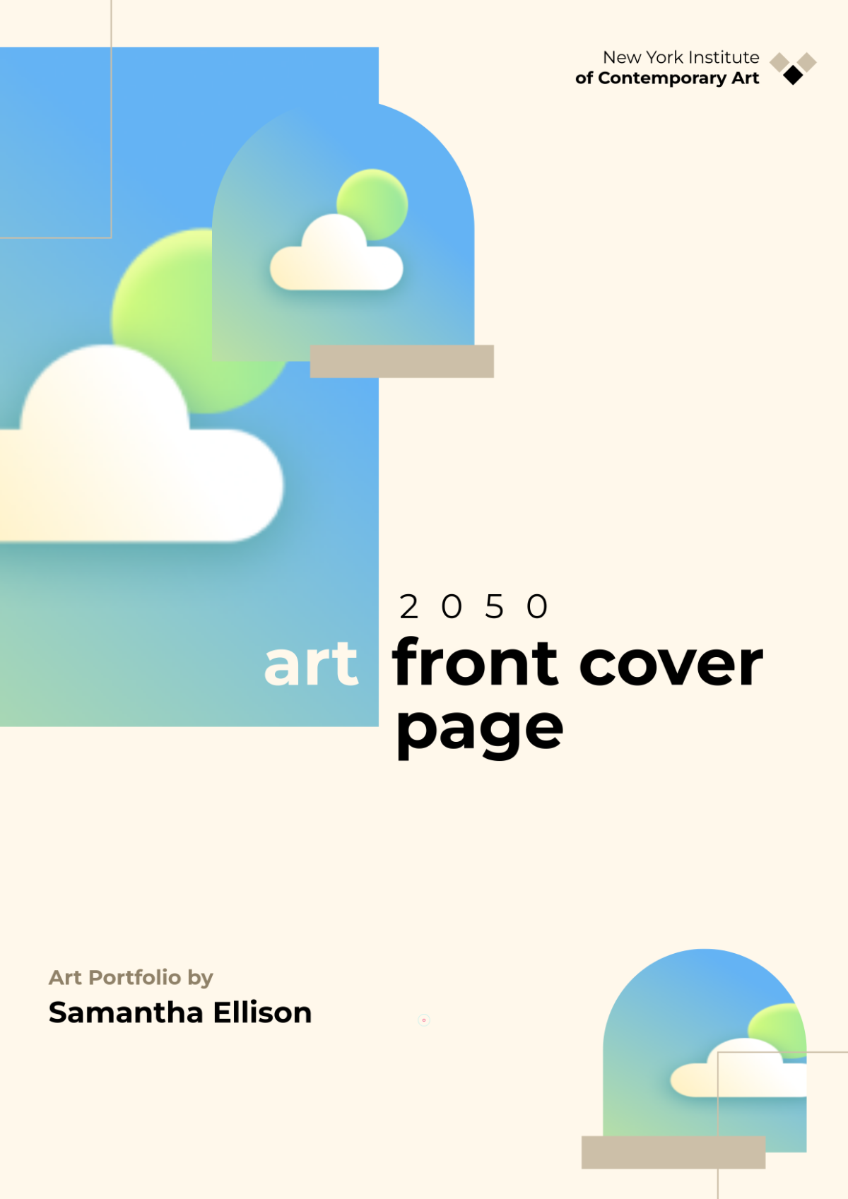 Free Art Front Cover Page Template to Edit Online