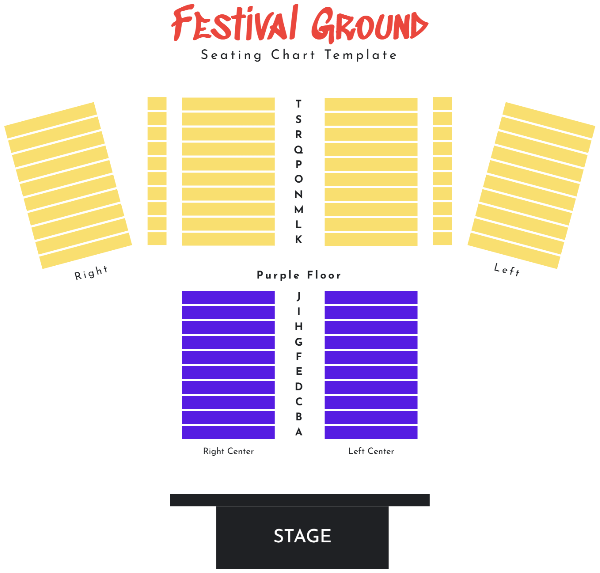 Free Festival Ground Seating Chart Template to Edit Online