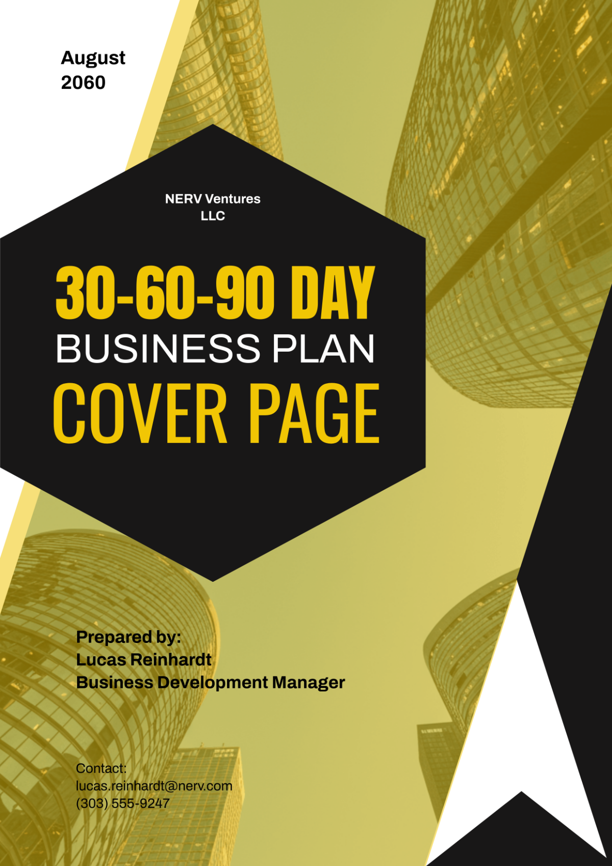 30-60-90 Day Business Plan Cover Page
