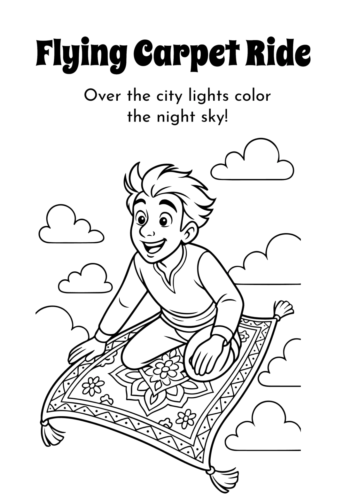 Free Fantasy Coloring Book Template to Edit Online