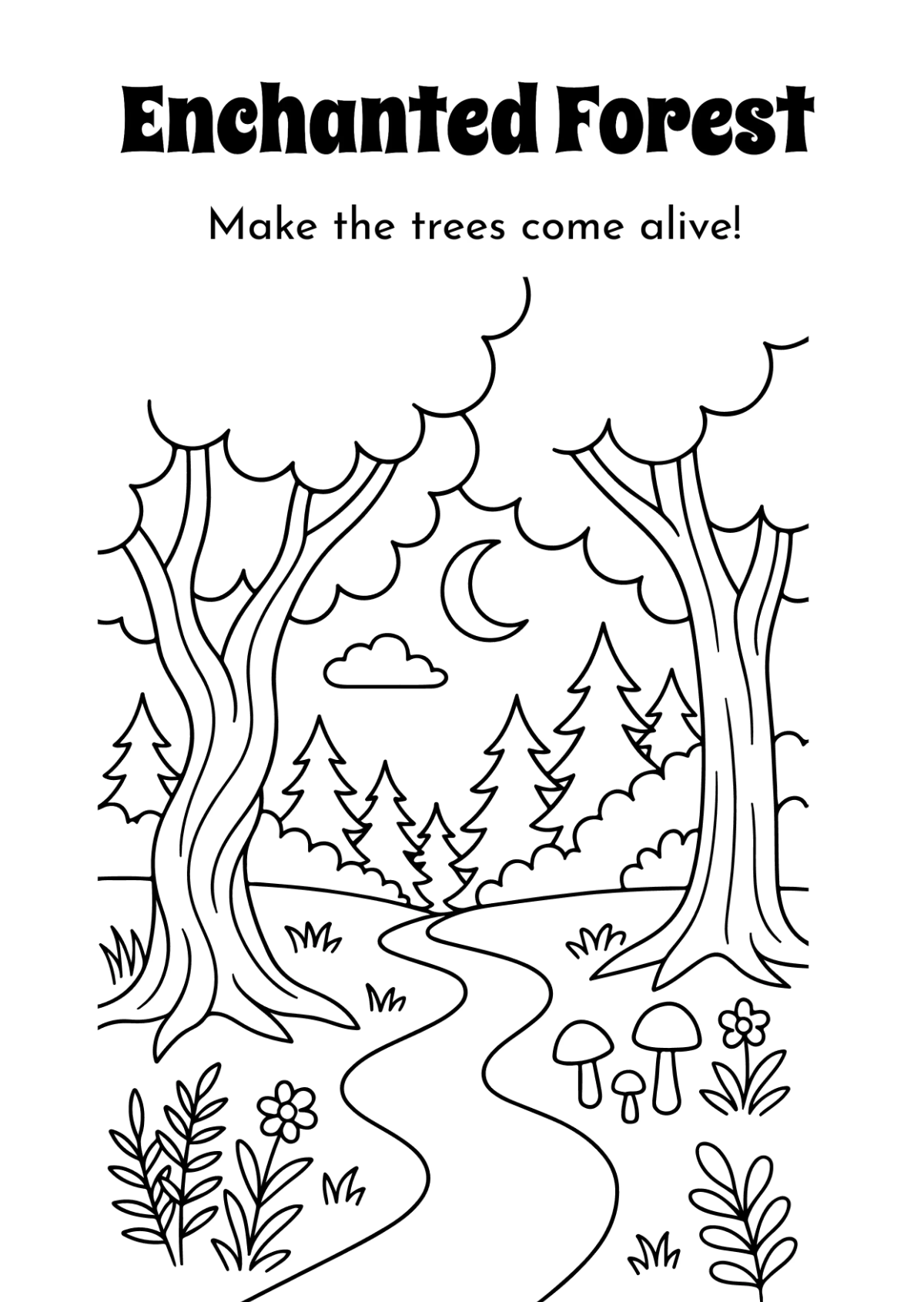 Free Fantasy Coloring Book Template to Edit Online