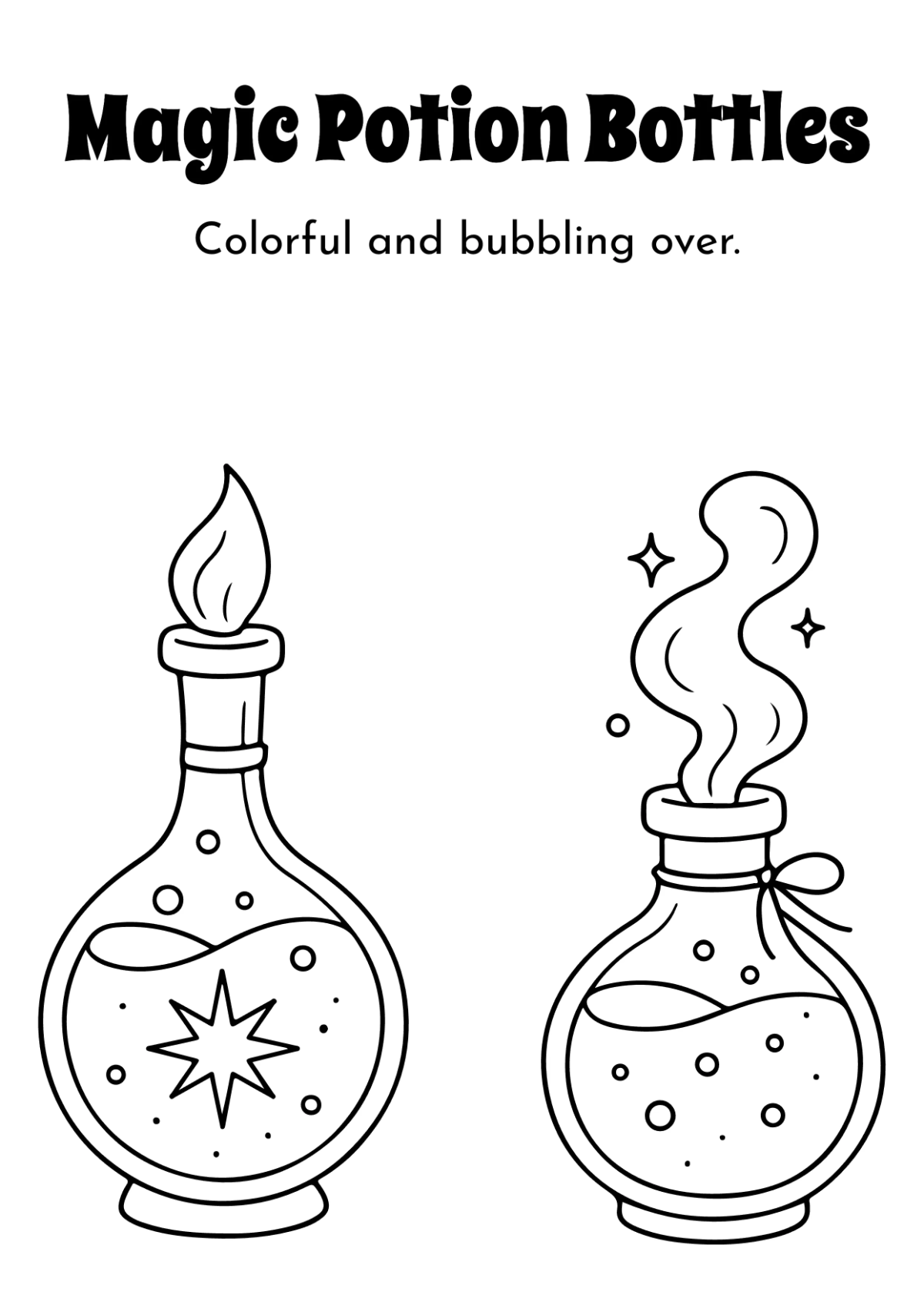 Free Fantasy Coloring Book Template to Edit Online