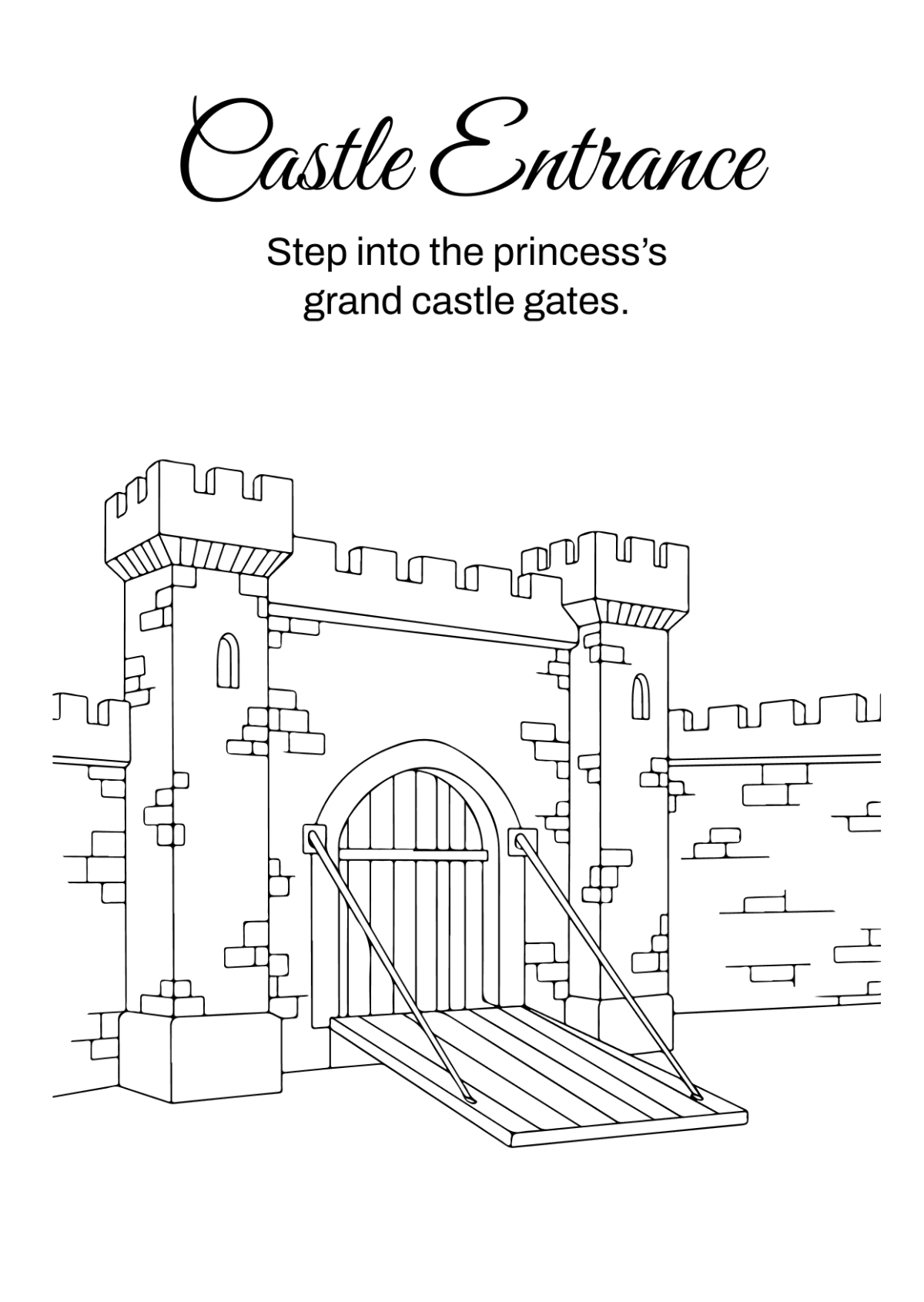 Free Princess Coloring Book Template to Edit Online