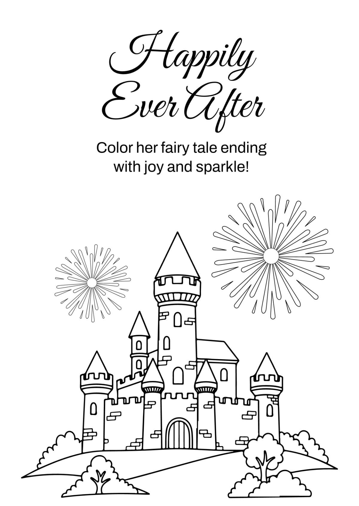 Free Princess Coloring Book Template to Edit Online
