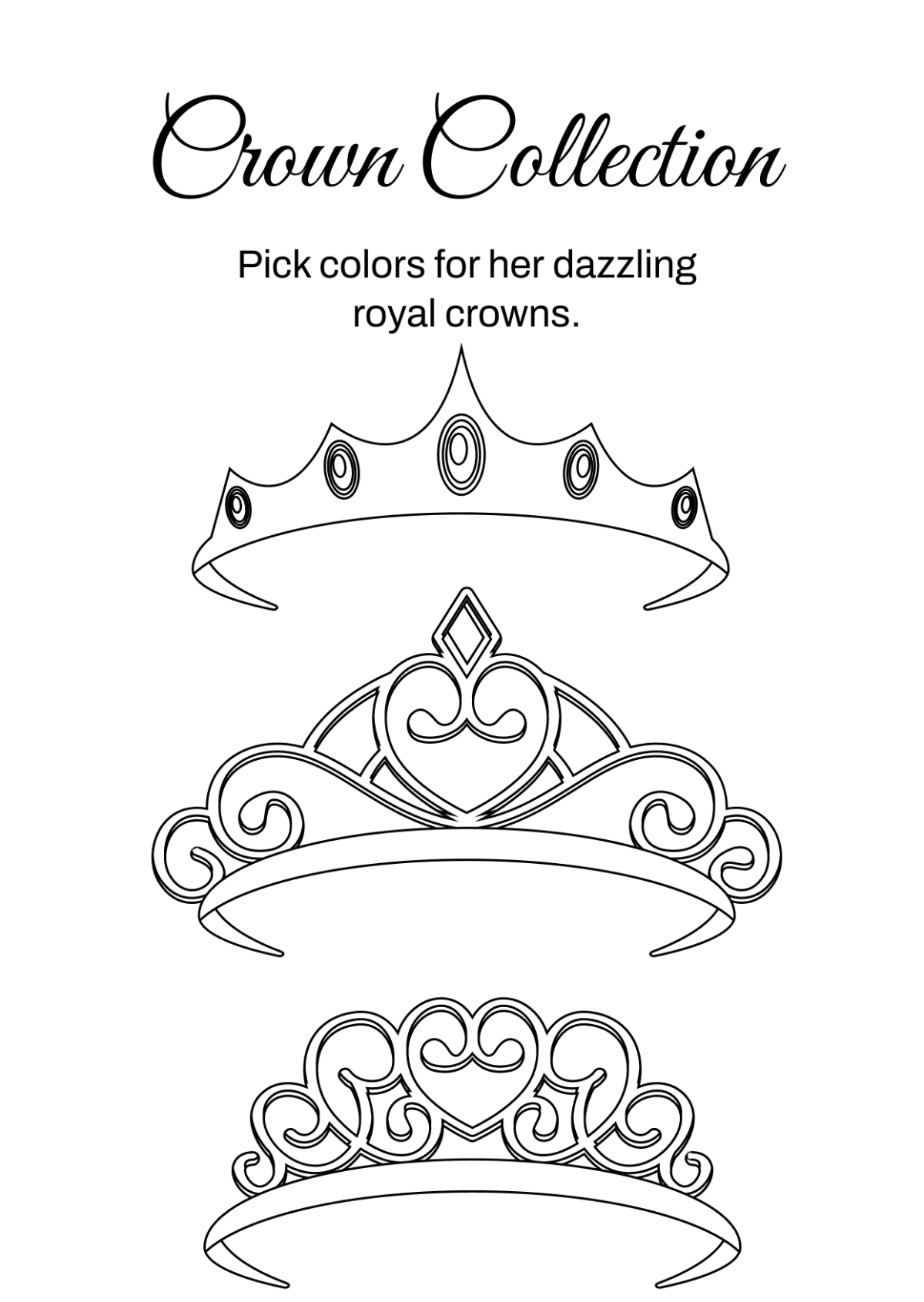 Free Princess Coloring Book Template to Edit Online