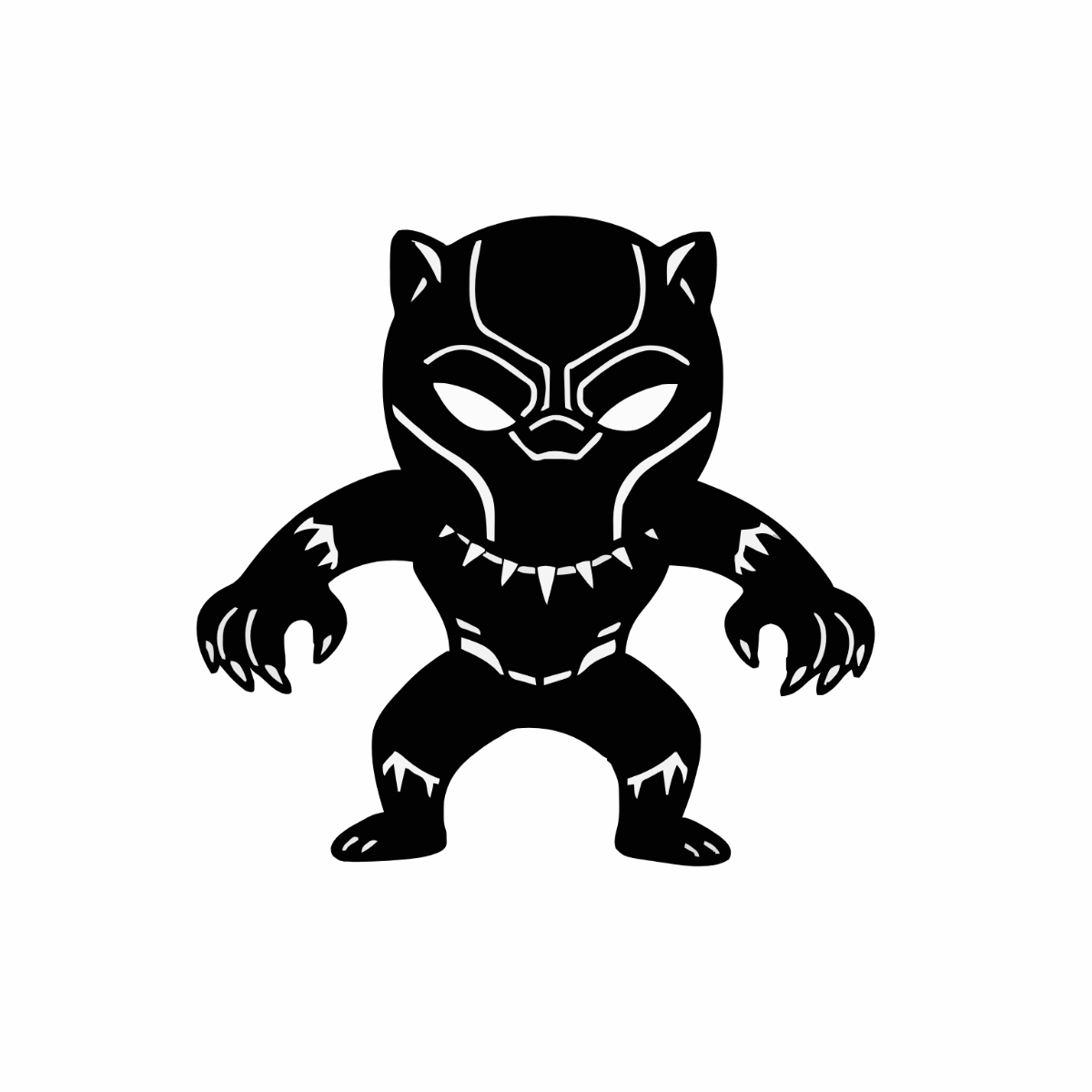 Free Black Panther Character Clipart to Edit Online