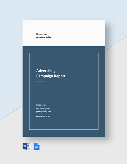 Free Sample Advertising Agency Report Template - Google Docs, Word ...