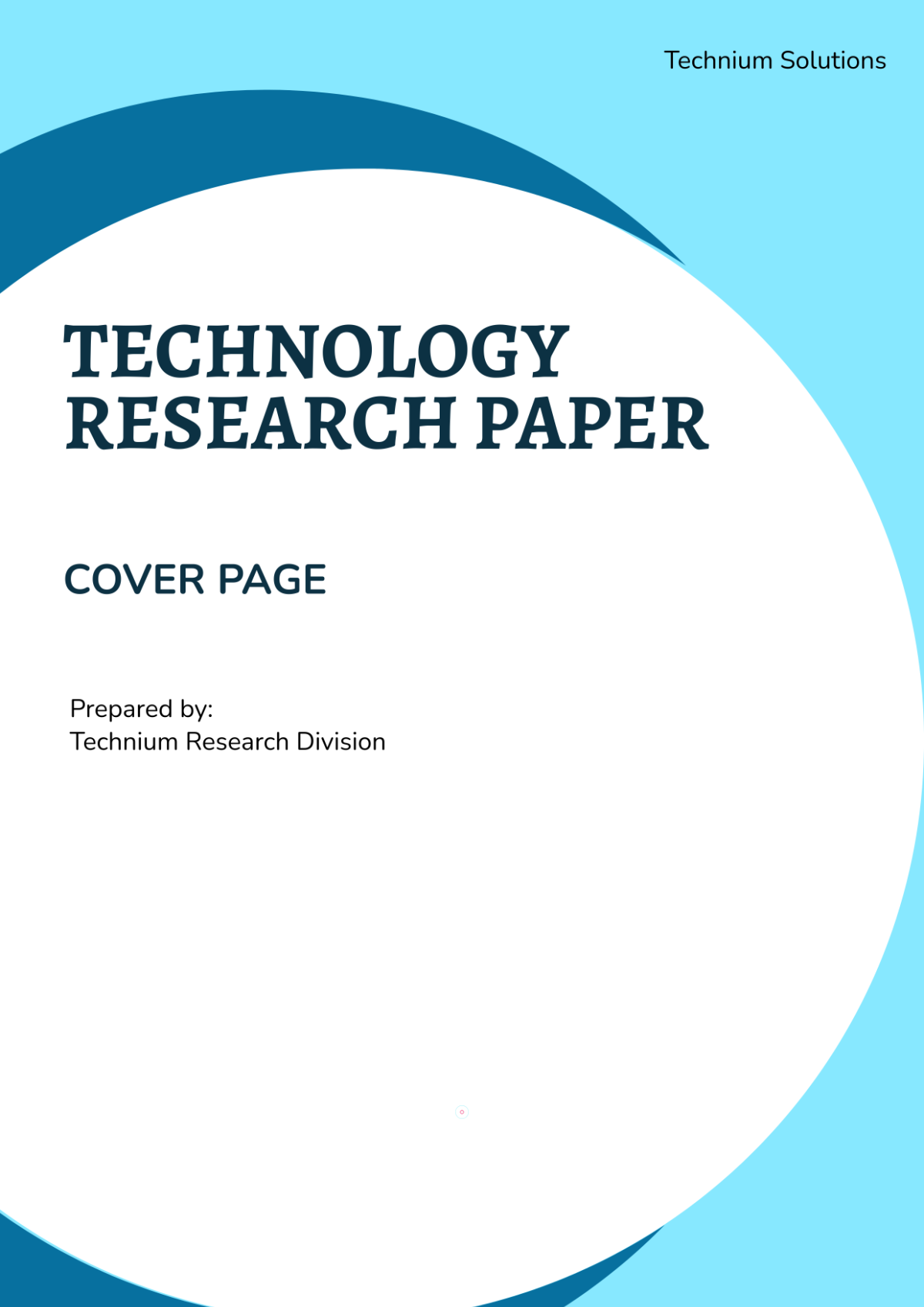 Free Technology Research Paper Cover Page Template to Edit Online